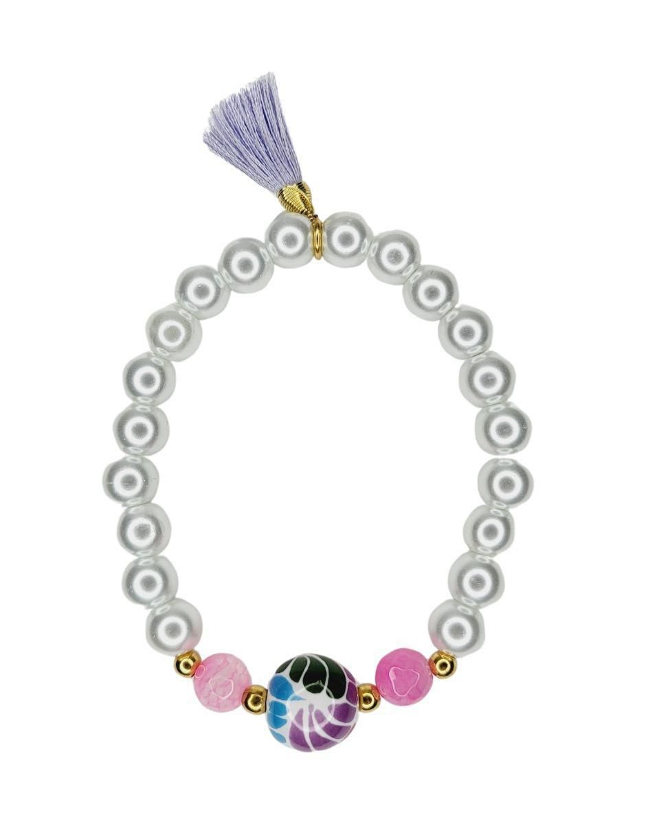 Pulsera Talavera con acabado esmaltado Pulsera Talavera con acabado esmaltado