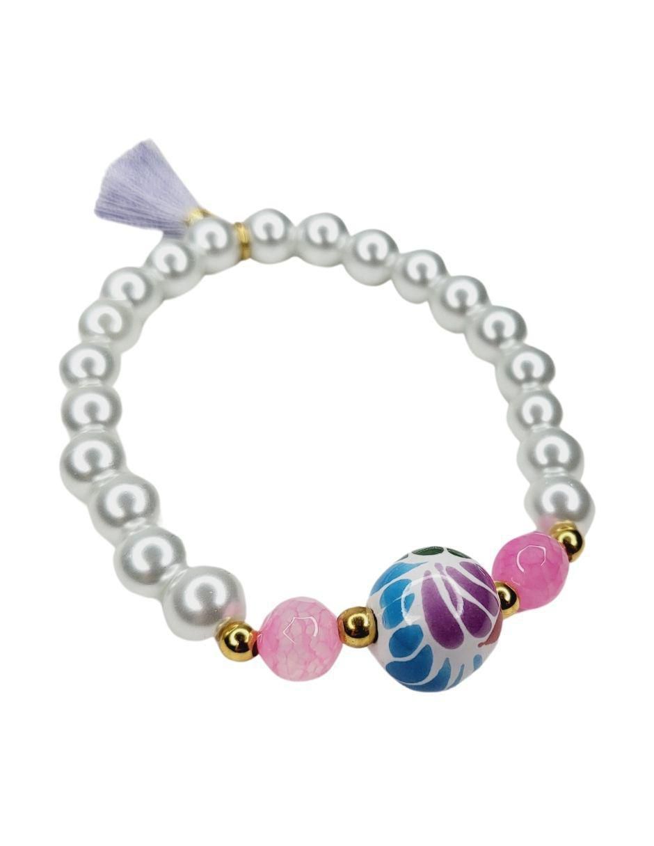 Pulsera Talavera con acabado esmaltado 3