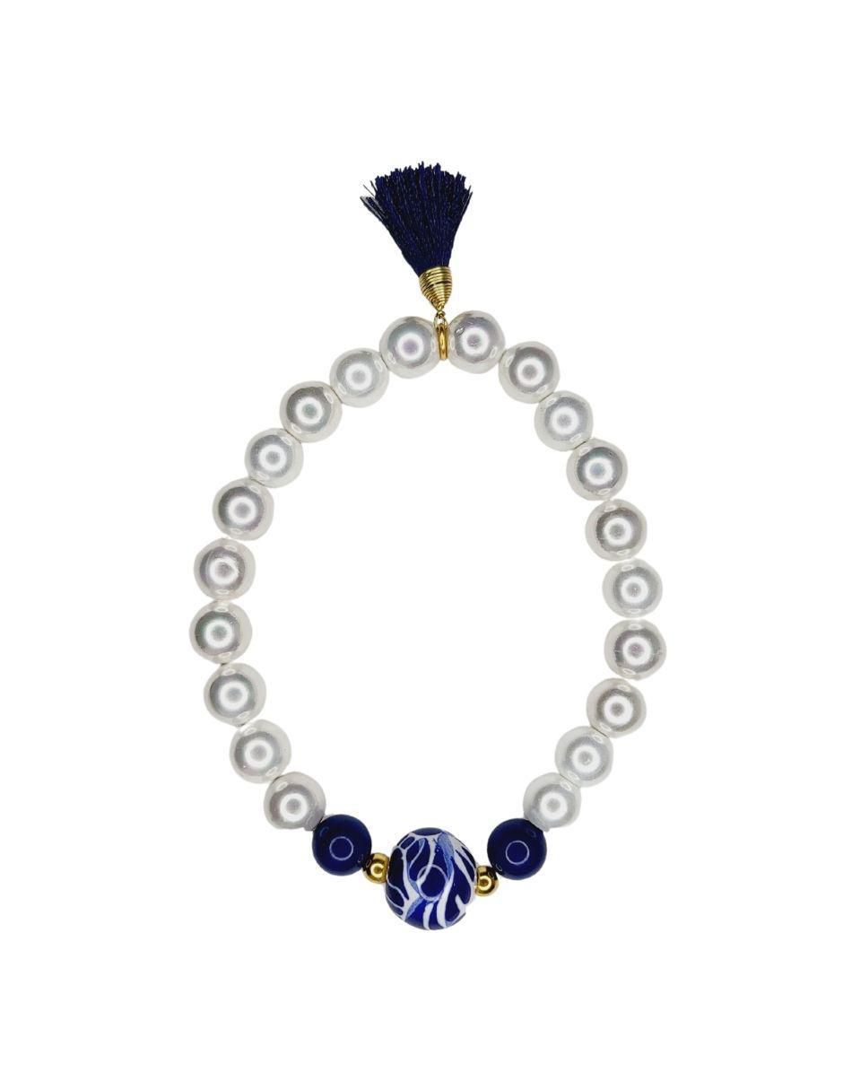 Pulsera maria rayuela "de" cerámica sin kilataje talavera "con acabado" esmaltado