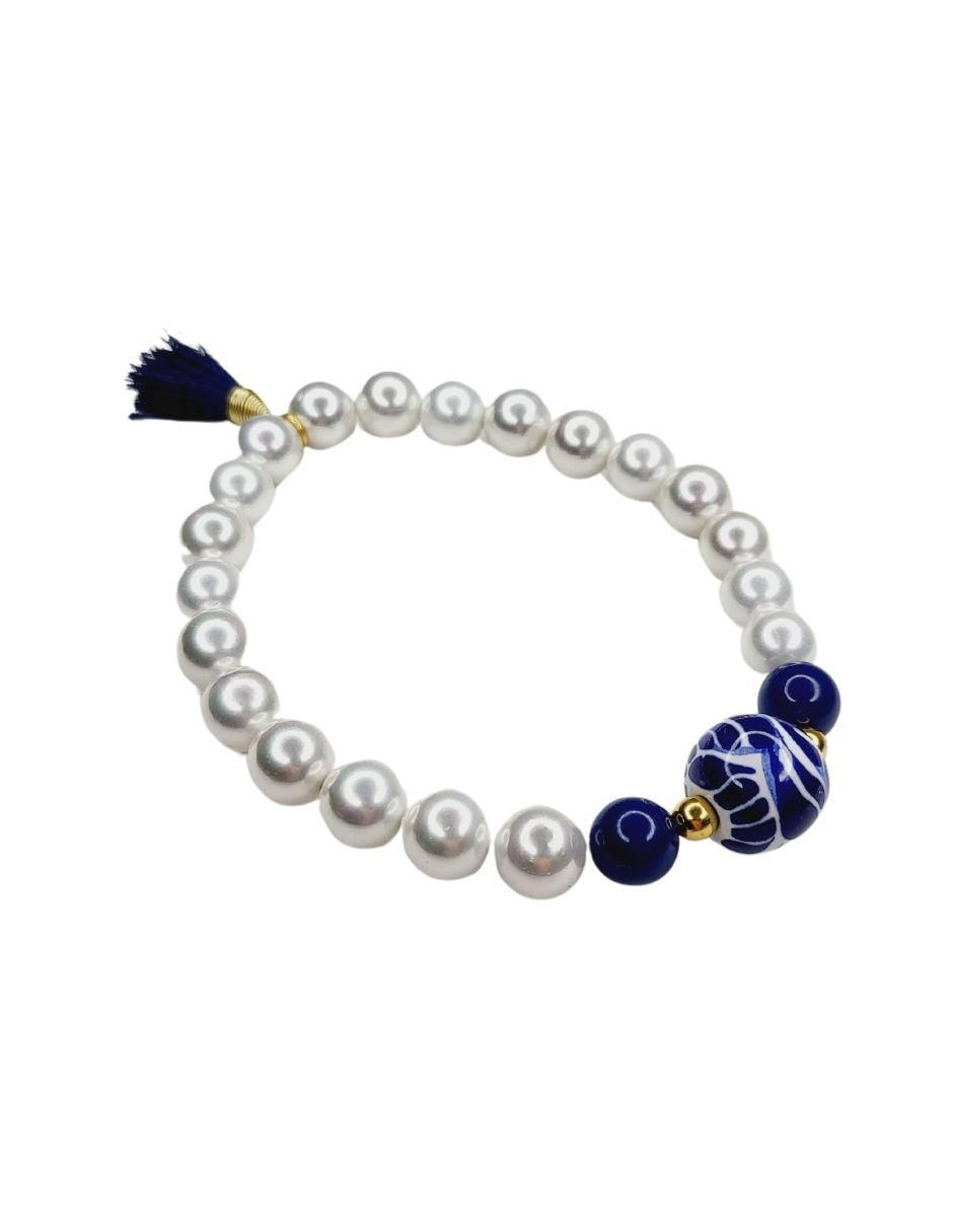 Pulsera maria rayuela "de" cerámica sin kilataje talavera "con acabado" esmaltado