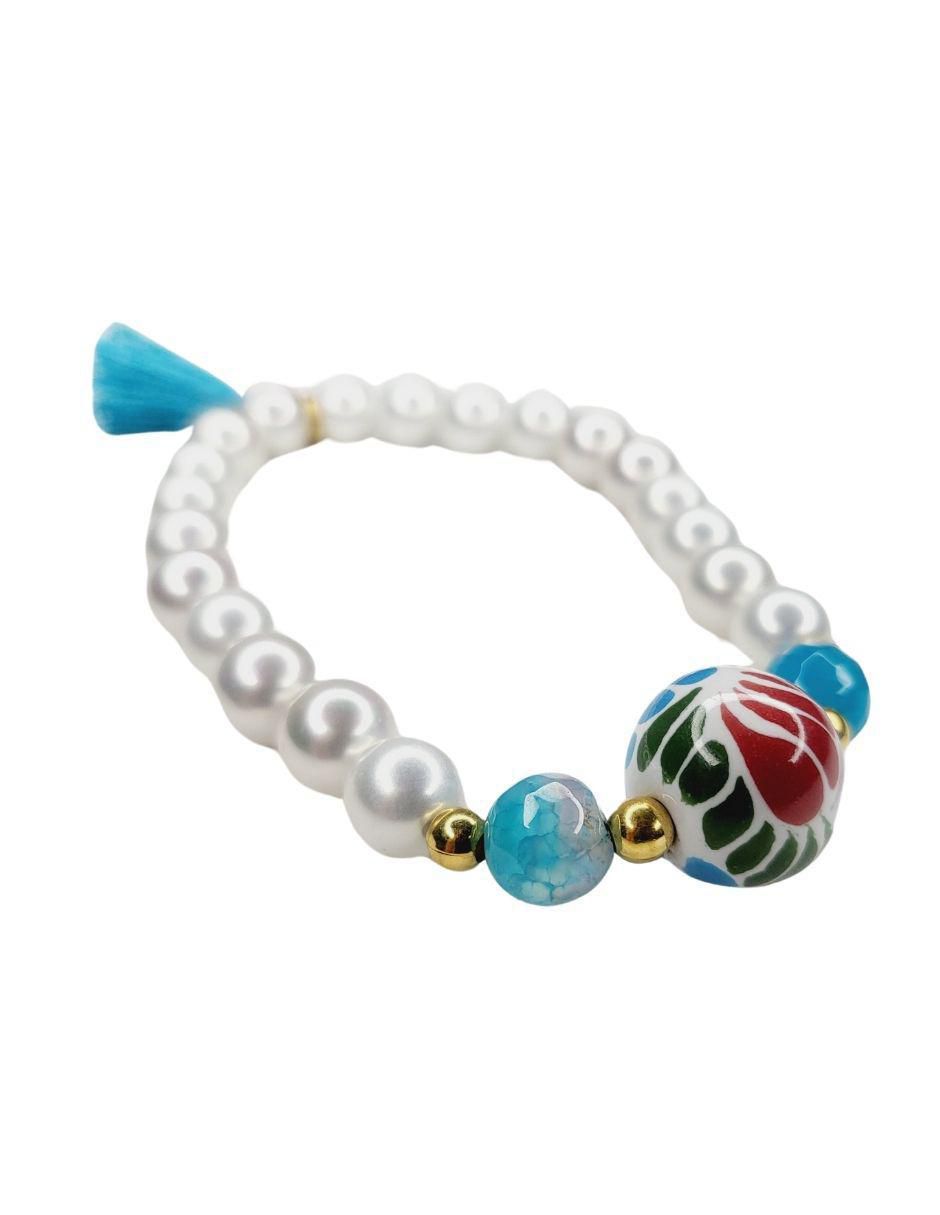 Pulsera Talavera con acabado esmaltado 4