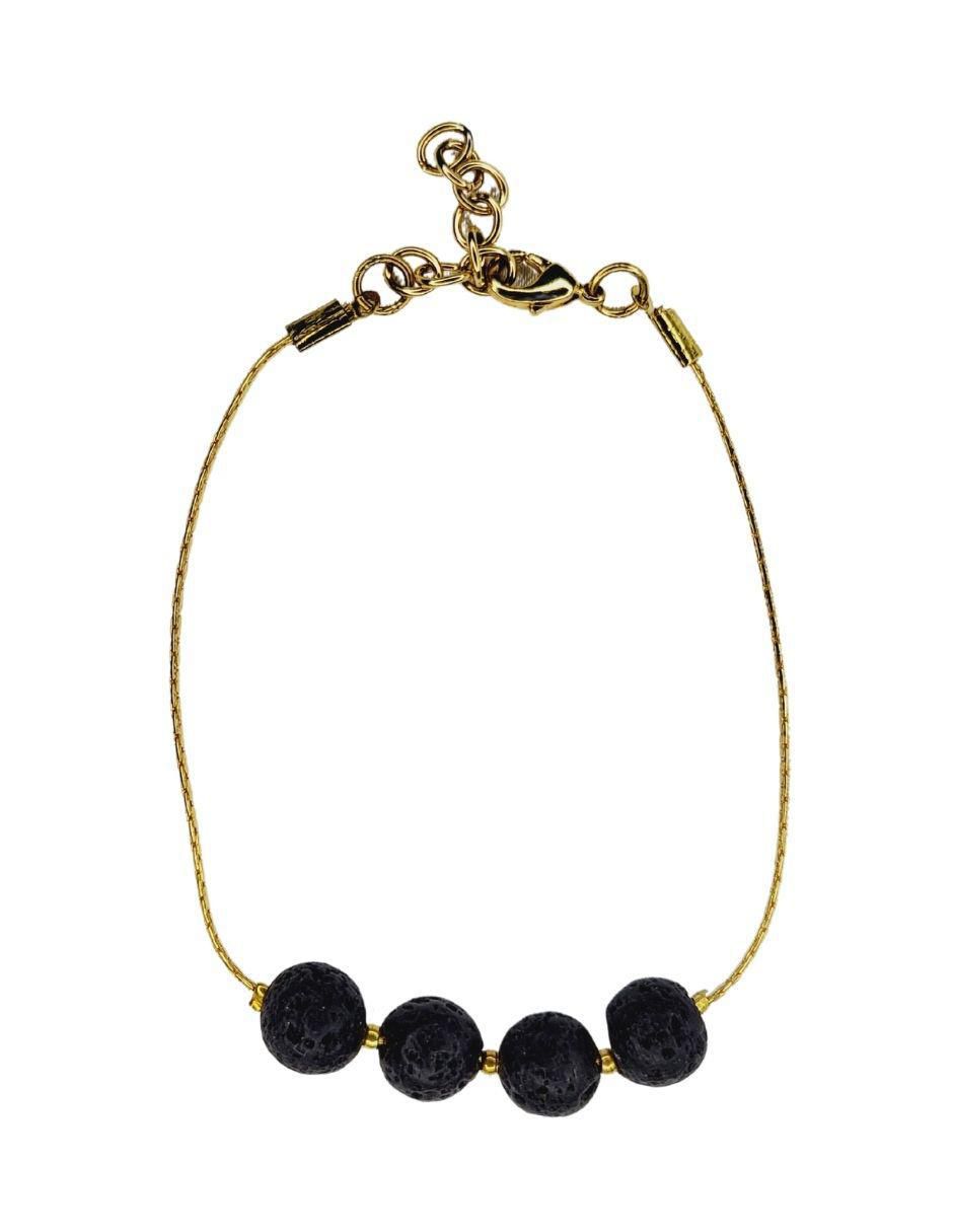 Pulsera con acabado chapa de oro