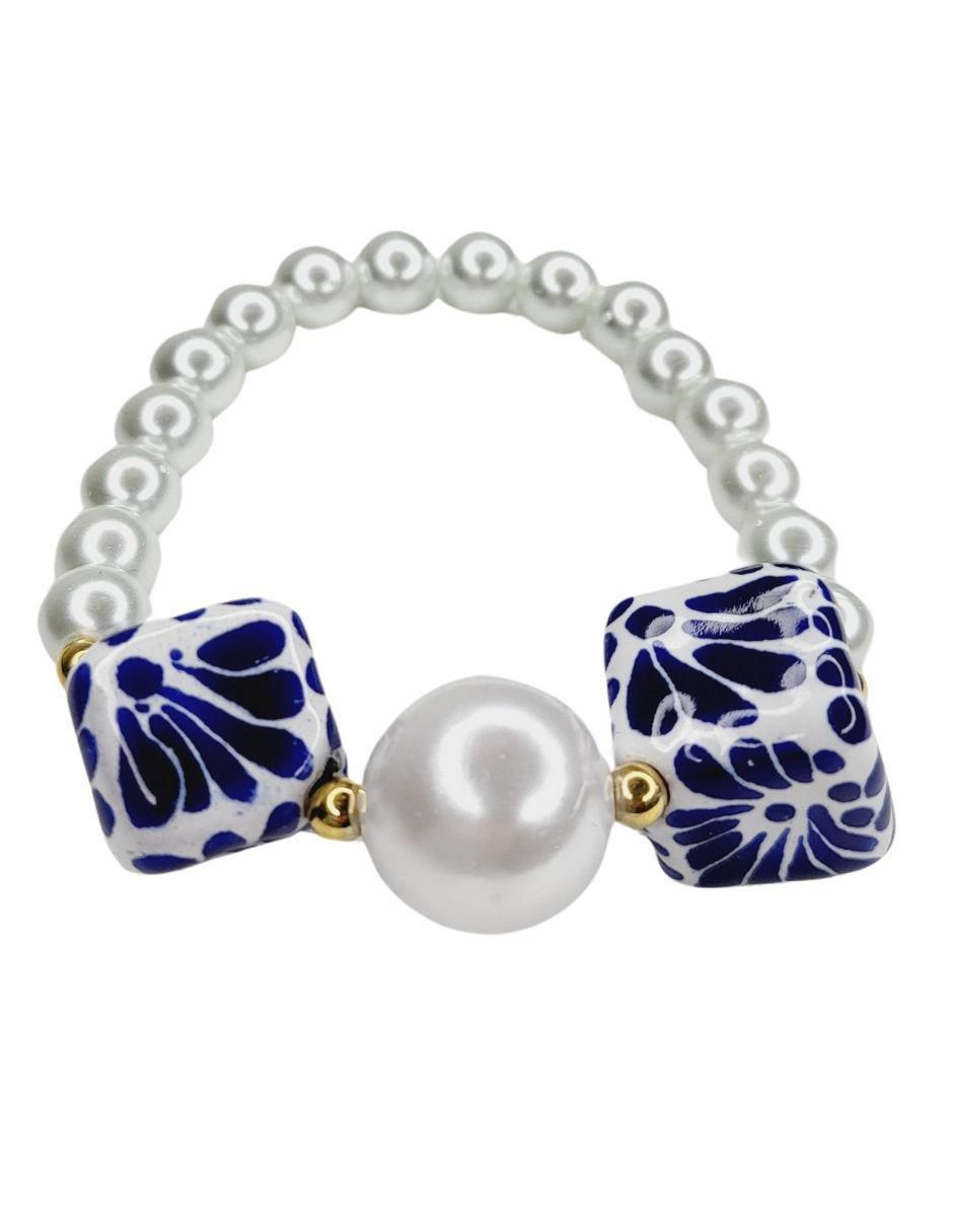 Pulsera Talavera con acabado esmaltado 2