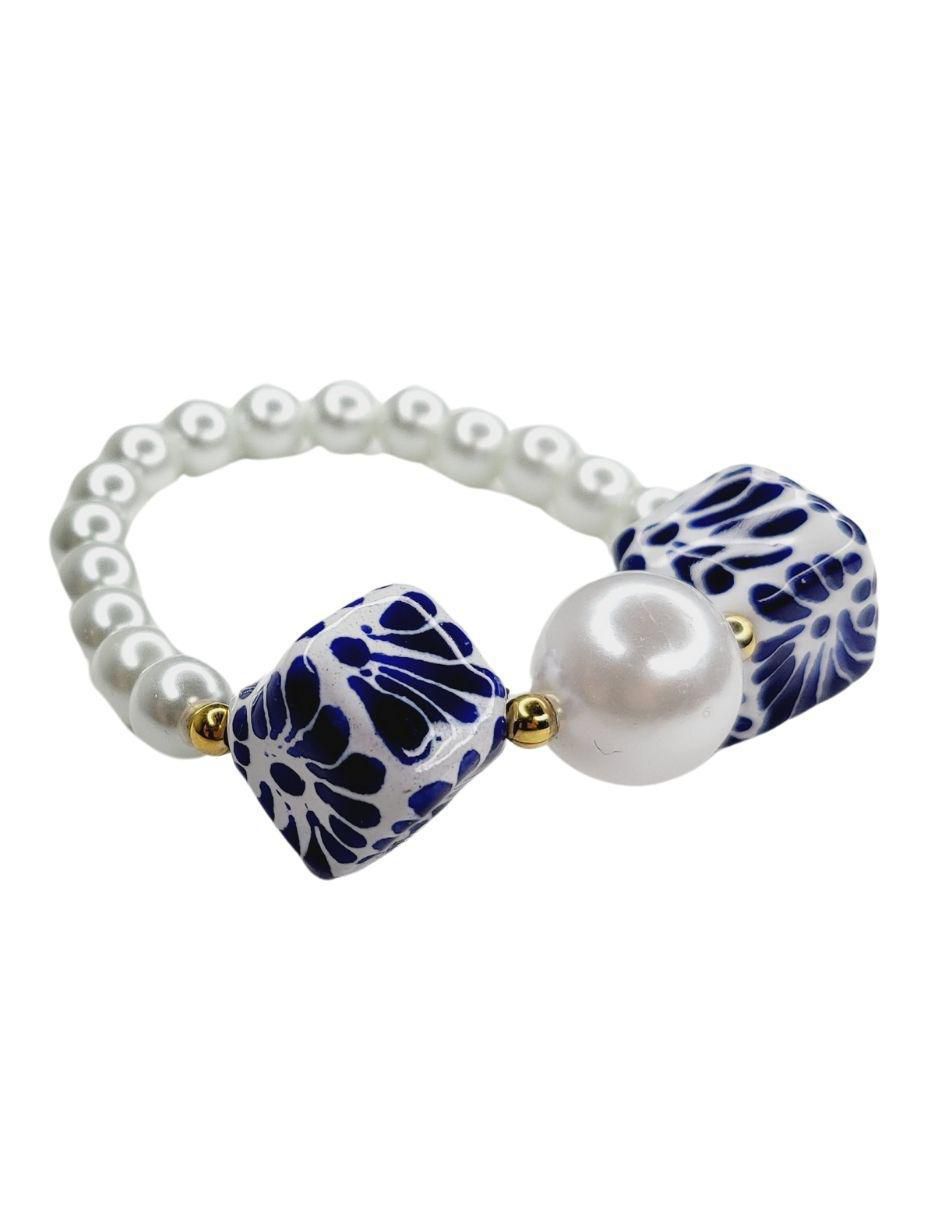 Pulsera Talavera con acabado esmaltado 4