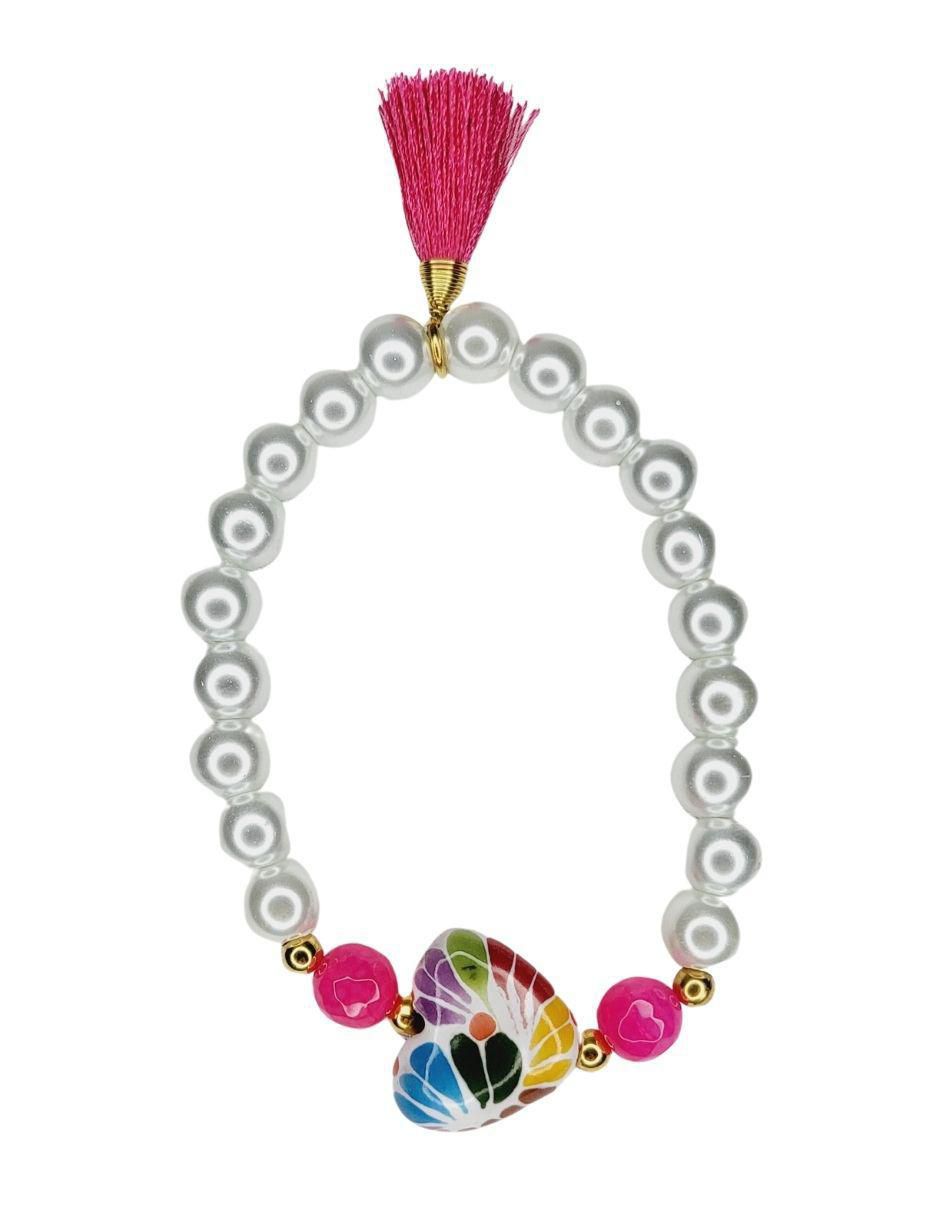 Pulsera maria rayuela "de" cerámica sin kilataje talavera "con acabado" esmaltado