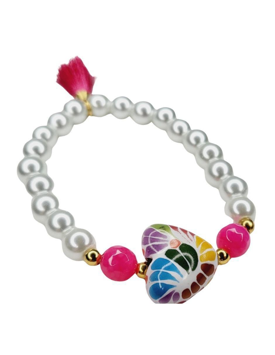 Pulsera maria rayuela "de" cerámica sin kilataje talavera "con acabado" esmaltado