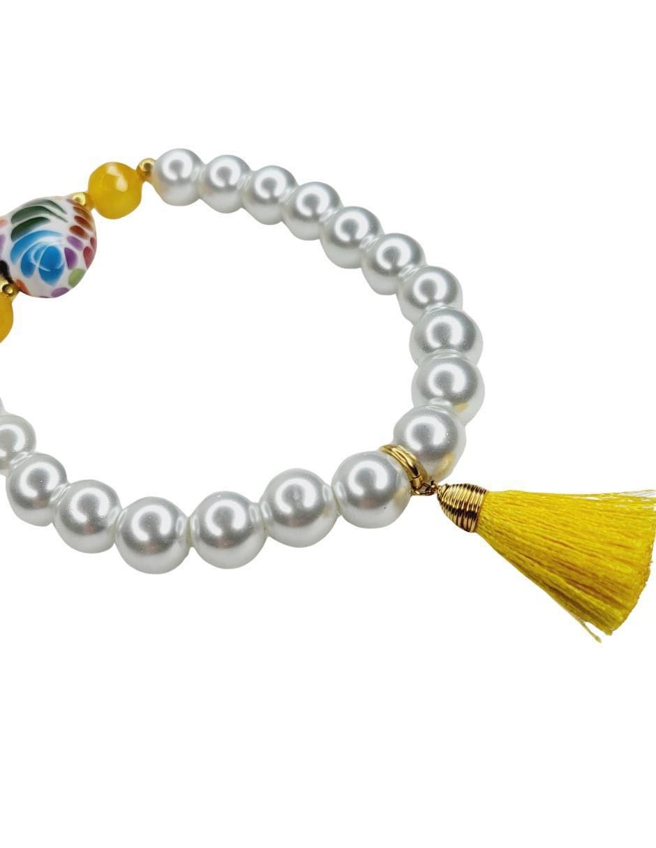 Pulsera Talavera con acabado esmaltado 4