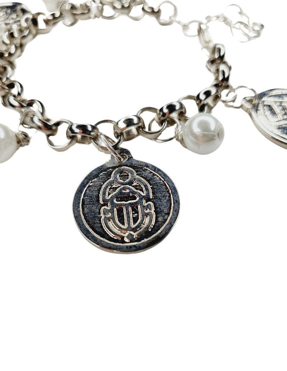 Pulsera maria rayuela "de" estaño sin kilataje chapa de oro "con acabado" chapa de oro