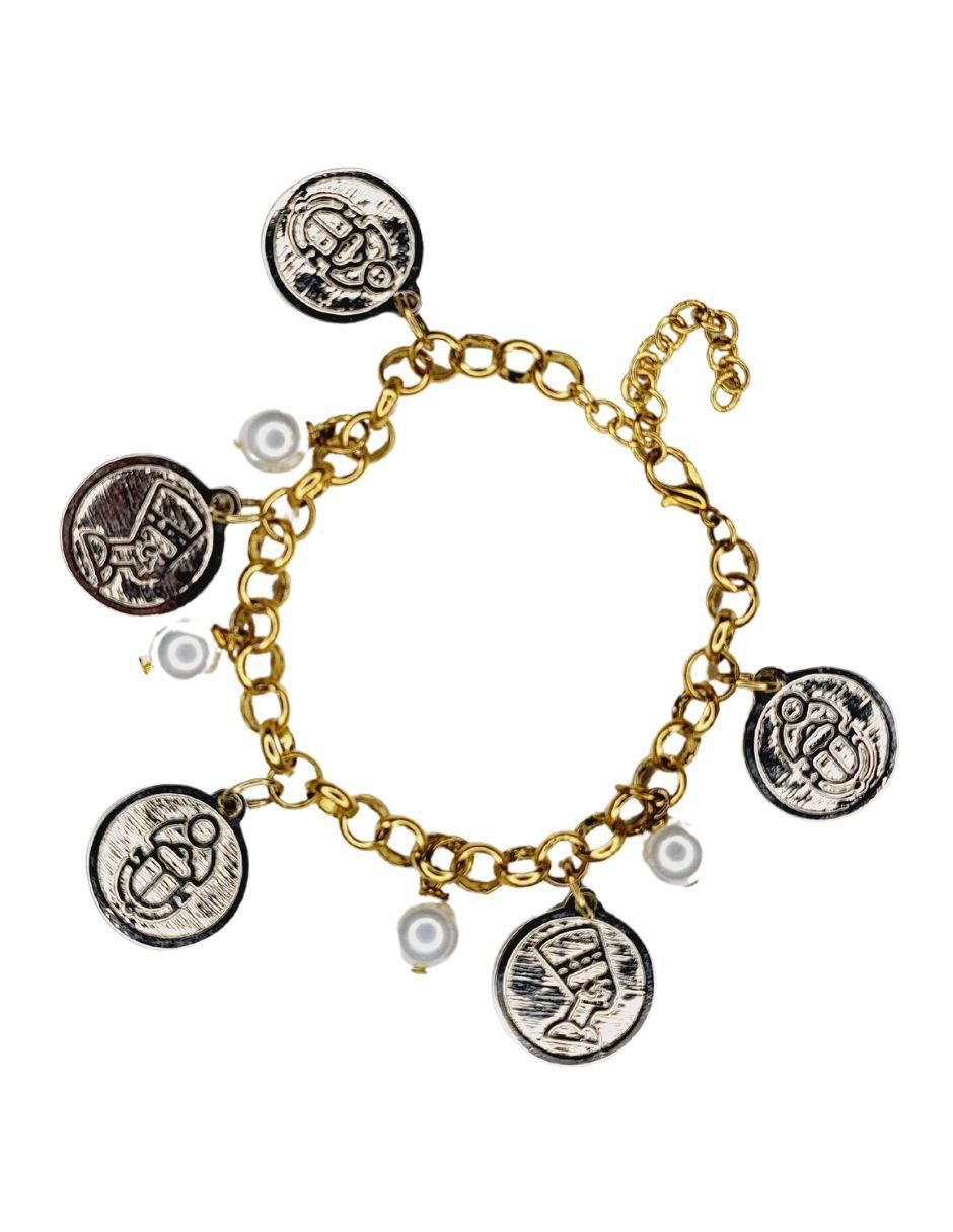 Pulsera con acabado chapa de oro