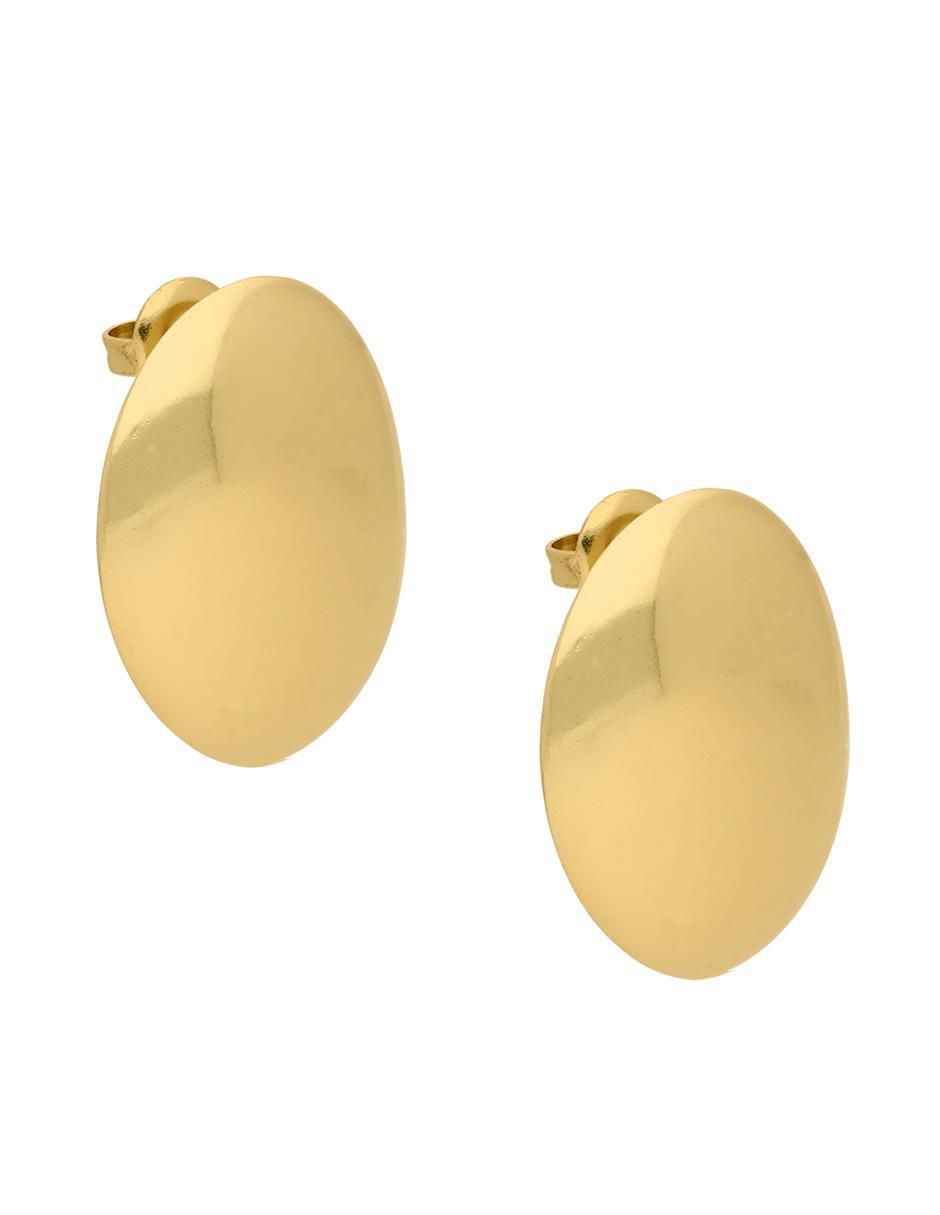 Aretes ovalados con acabado brillante 3