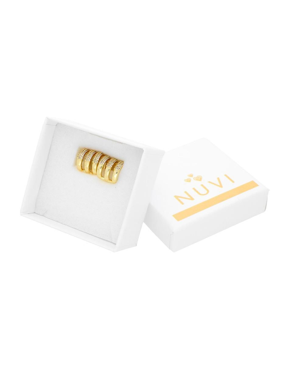 Aretes circulares con acabado baño de oro 4