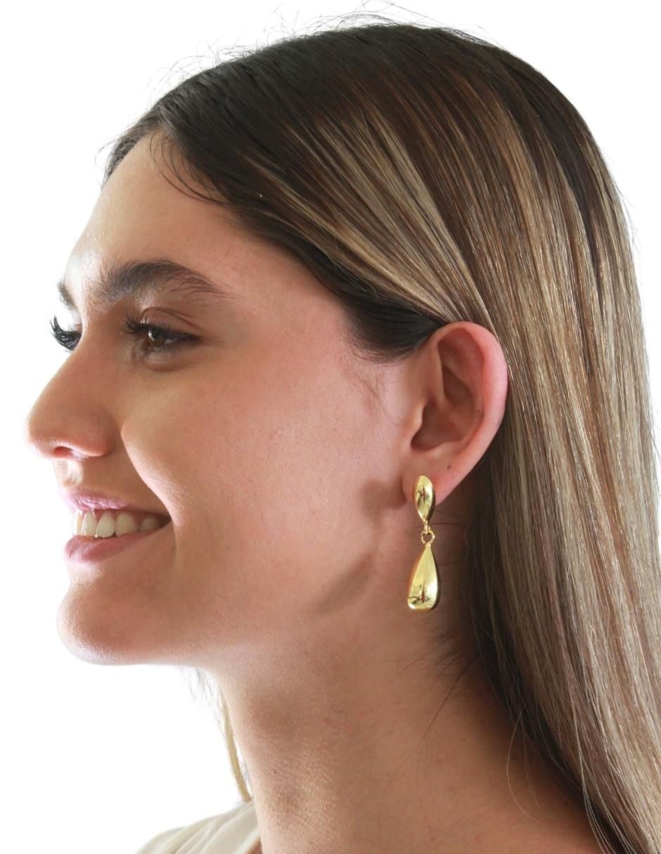 Aretes de gota con acabado brillante 5
