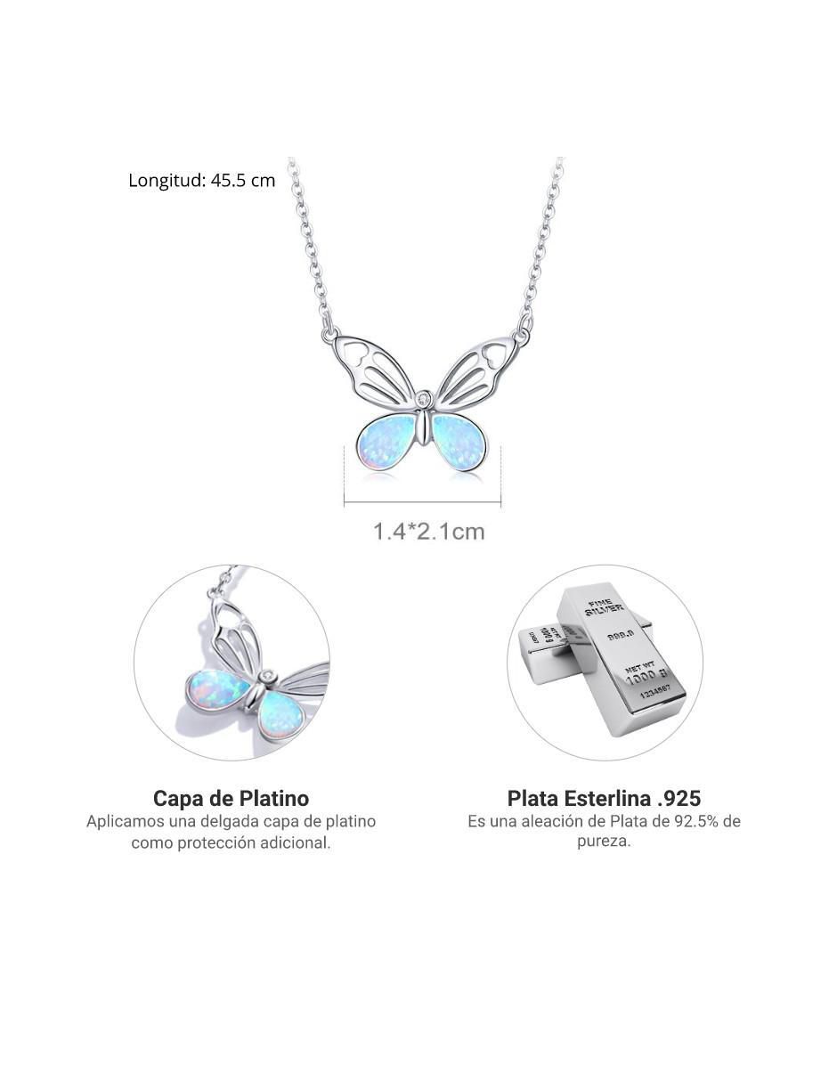 Collar de mariposa Nature de plata P 925 4