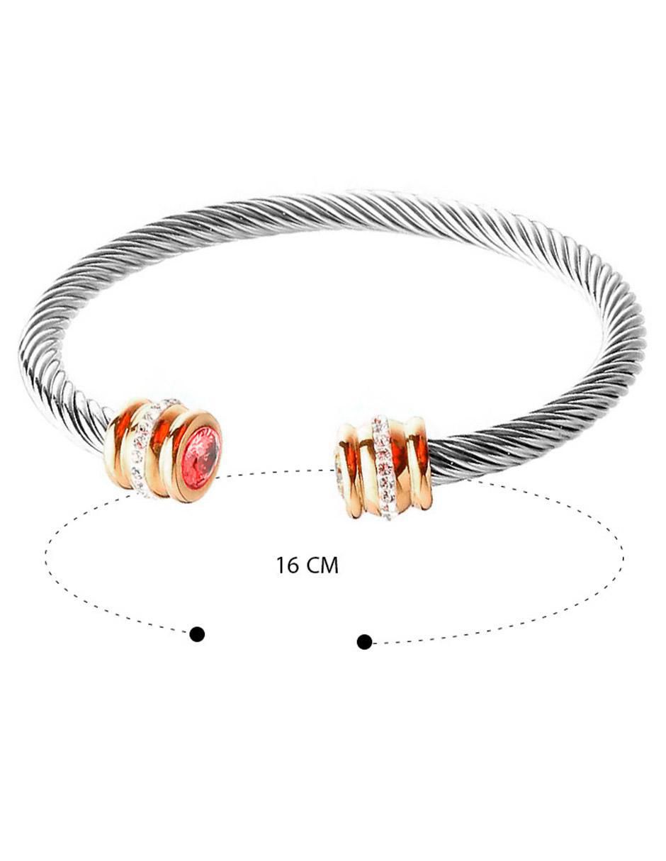 Pulsera clepsidra "de" acero inoxidable sin kilataje sin familia o colección "con acabado" lustre