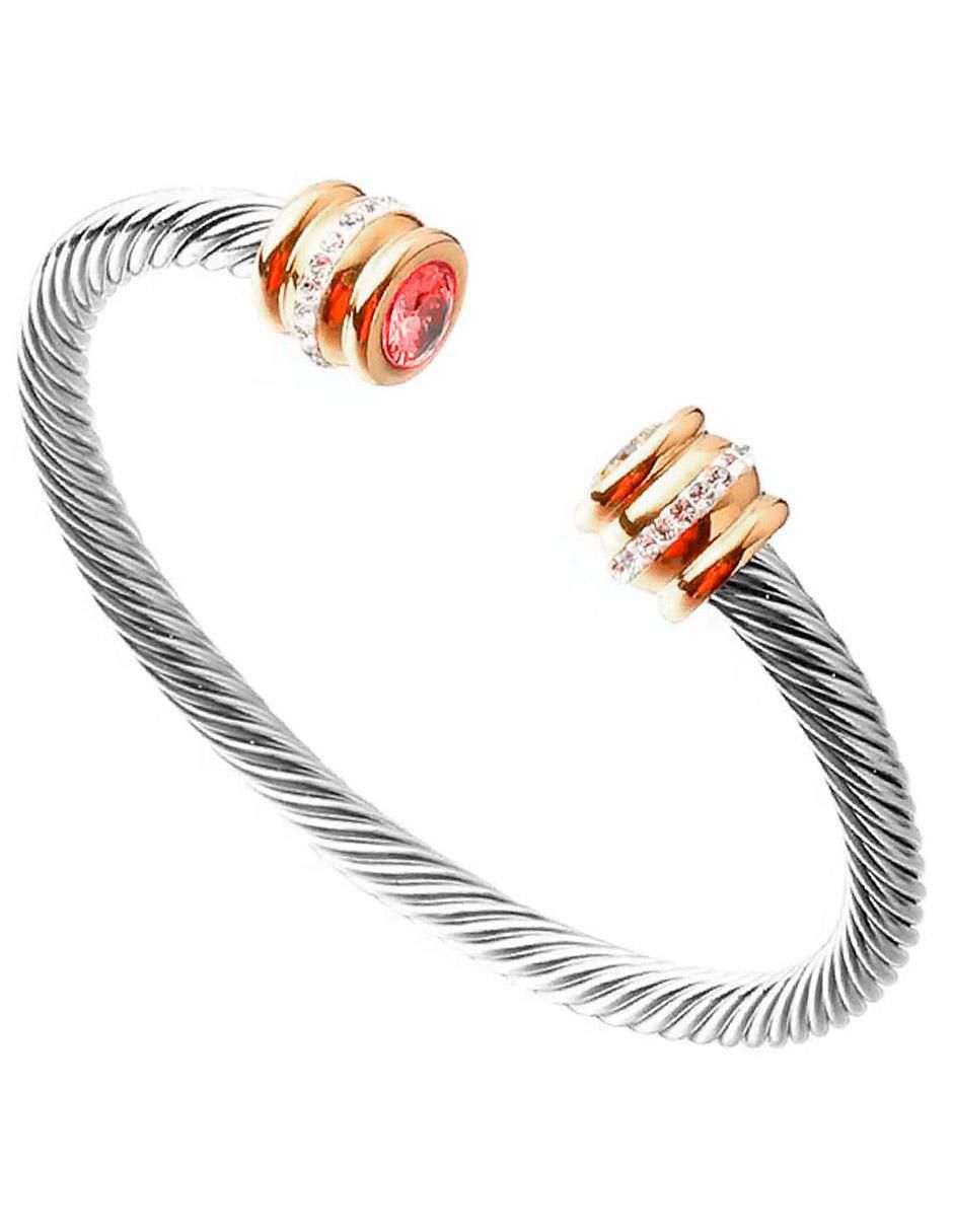Pulsera clepsidra "de" acero inoxidable sin kilataje sin familia o colección "con acabado" lustre