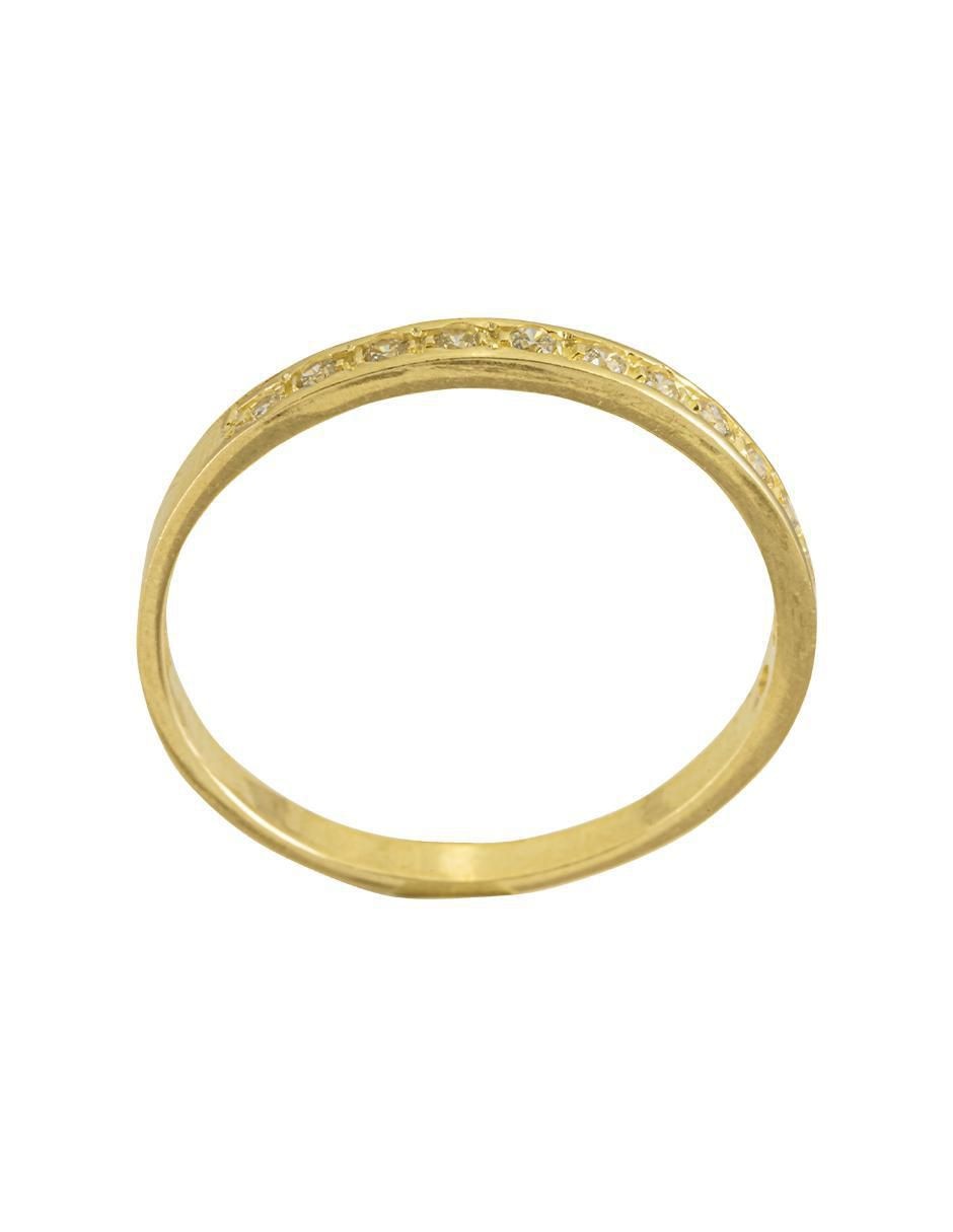 Anillo 10 k de oro zirconia brillante 3