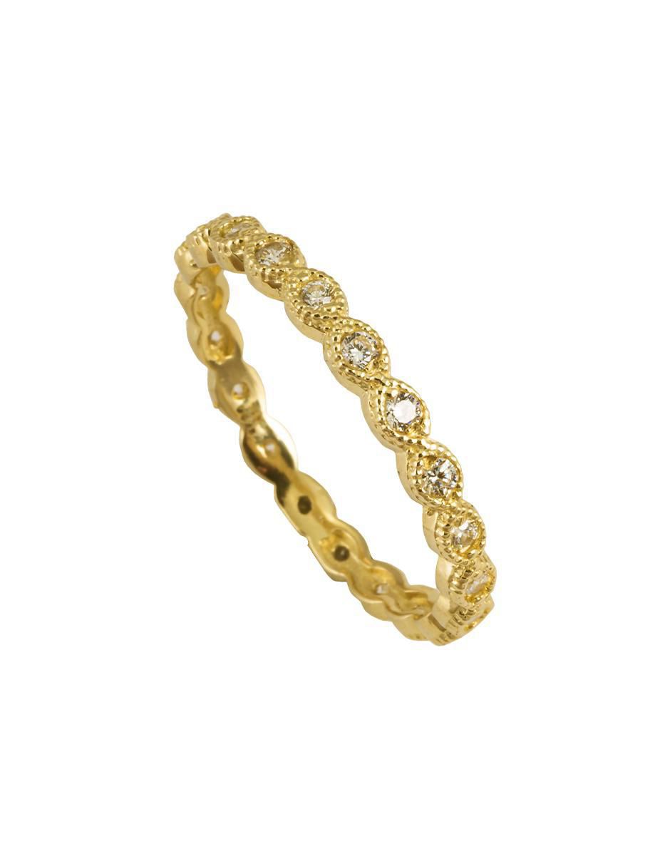 Anillo 10 k de oro zirconia brillante 4