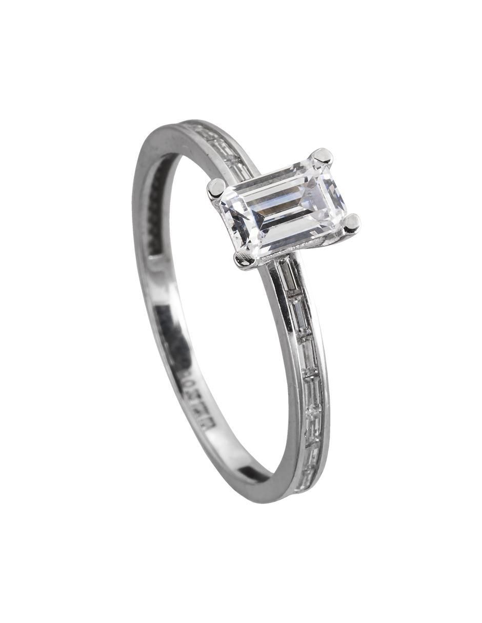 Anillo 10 k de oro zirconia brillante 3