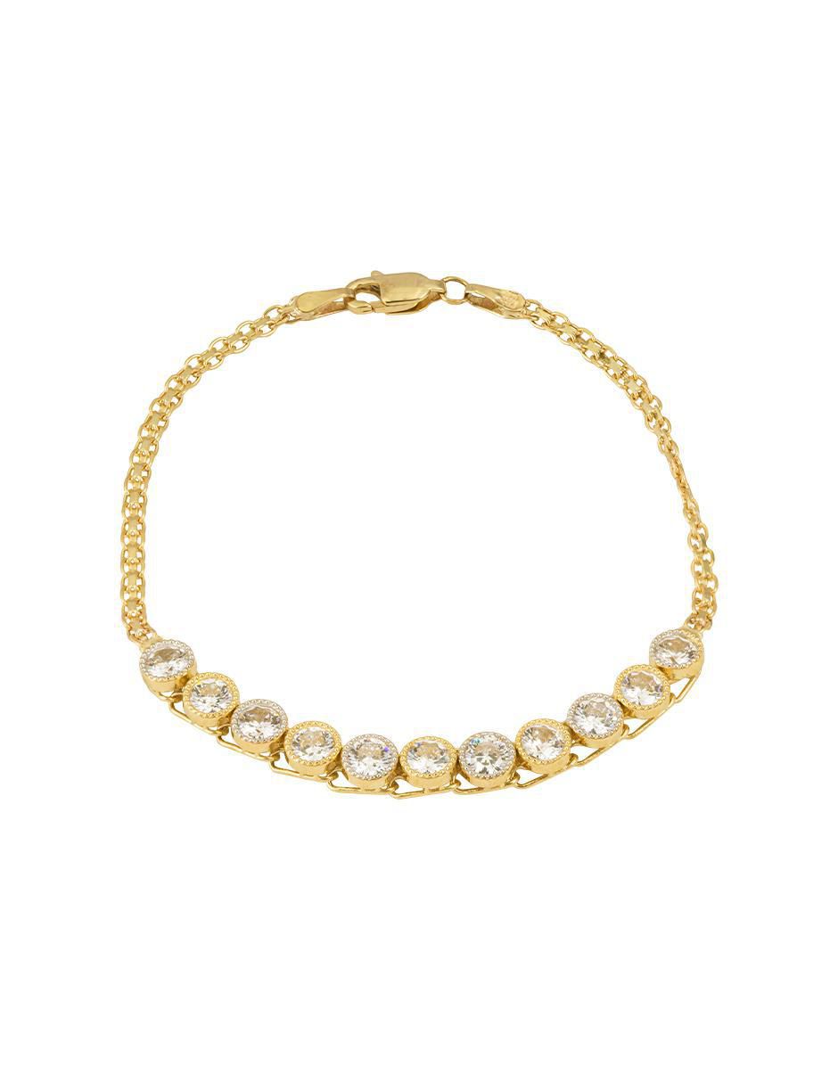 Pulsera de oro 10 K con acabado brillante Pulsera de oro 10 K con acabado brillante