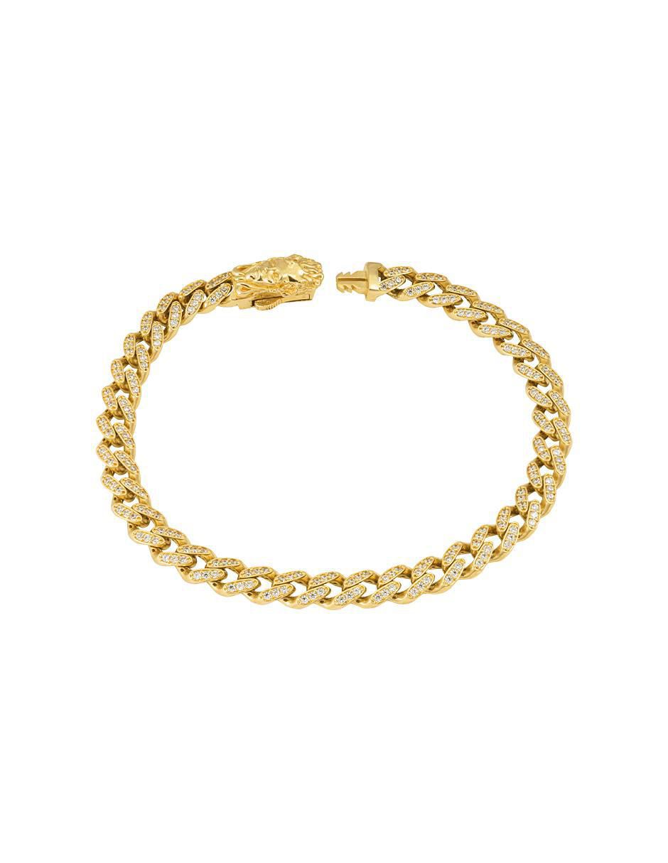 Pulsera de oro 10 K con acabado brillante Pulsera de oro 10 K con acabado brillante