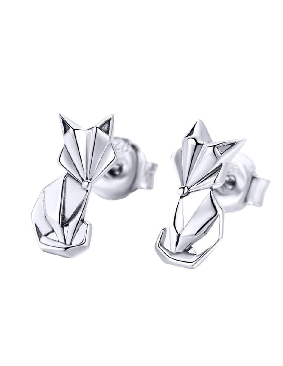 Broqueles de zorro Nature de plata P 925 con acabado brillante