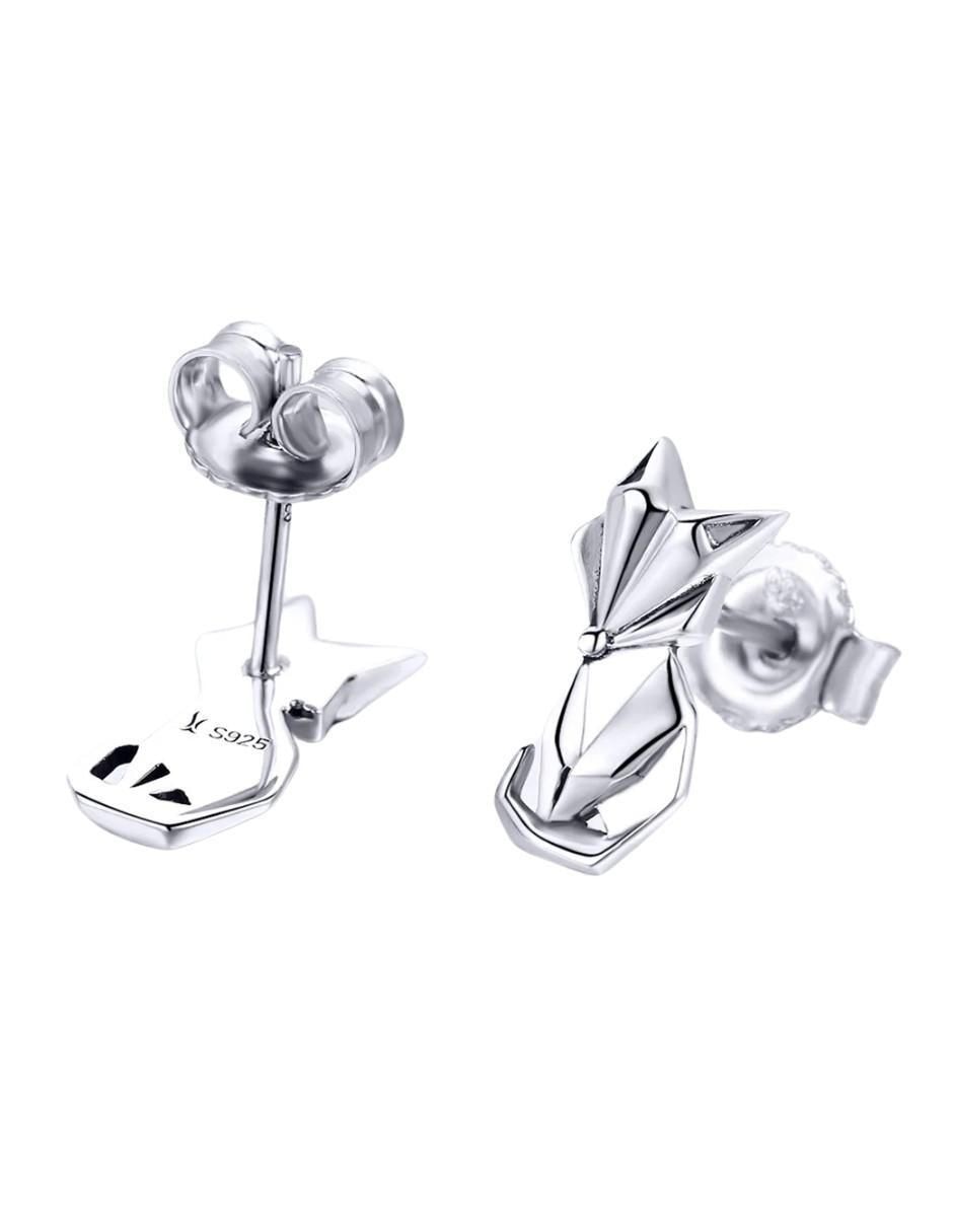 Broqueles de zorro Nature de plata P 925 con acabado brillante 3