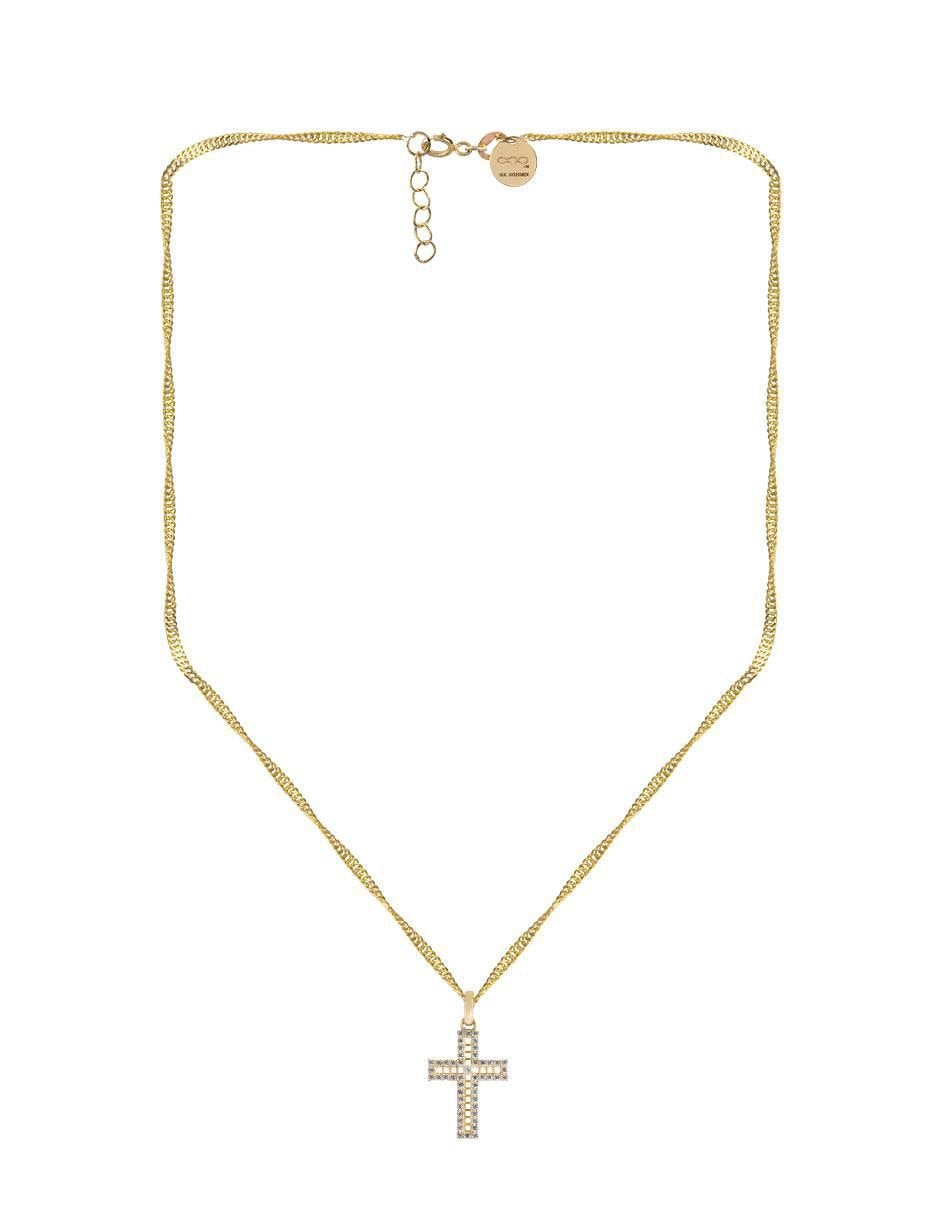 Collar de cruz de oro 10 K 2