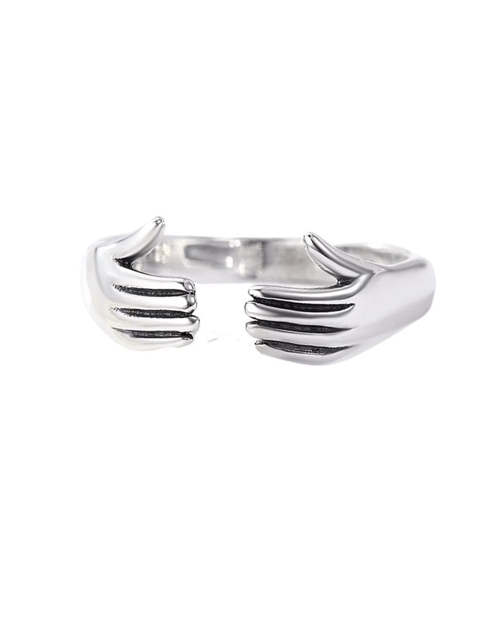Anillo de mano Beauty P 925 de plata brillante 3