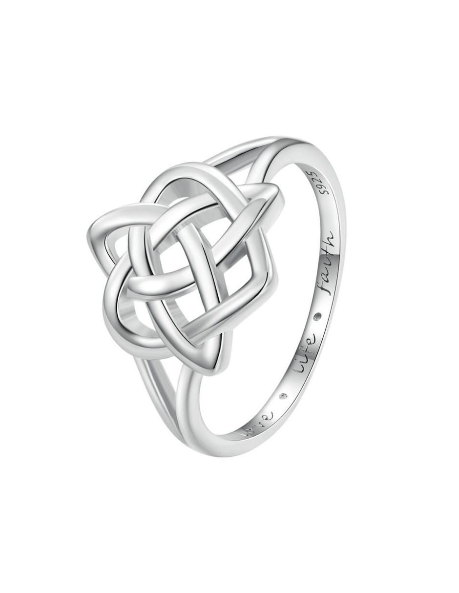 Anillo de nudo Beauty P 925 de plata brillante Anillo de nudo Beauty P 925 de plata brillante