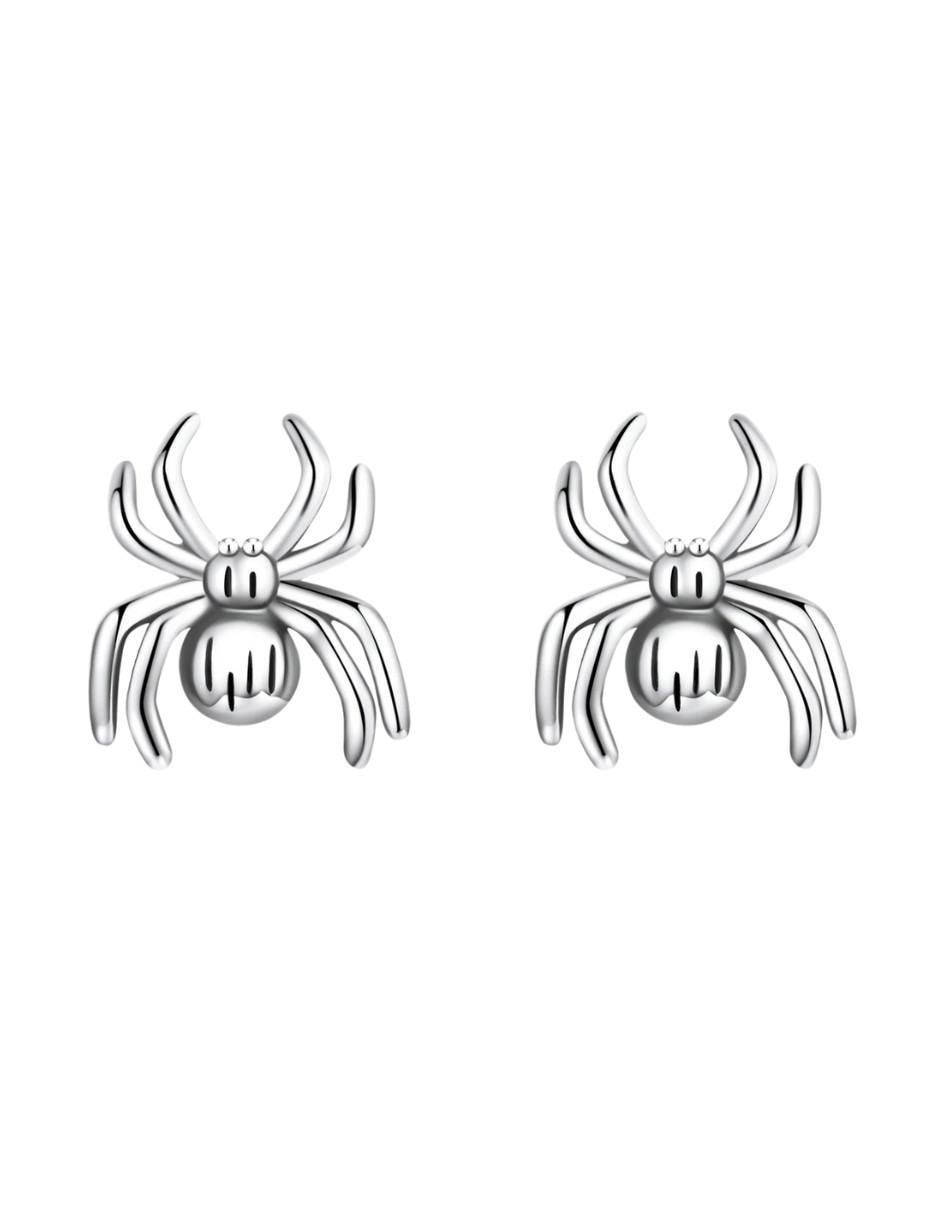Broqueles de araña Nature de plata P 925 con acabado brillante Broqueles de araña Nature de plata P 925 con acabado brillante