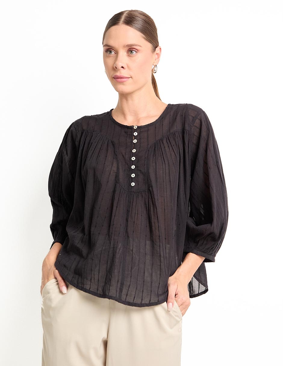 Blusa manga 3/4 para mujer