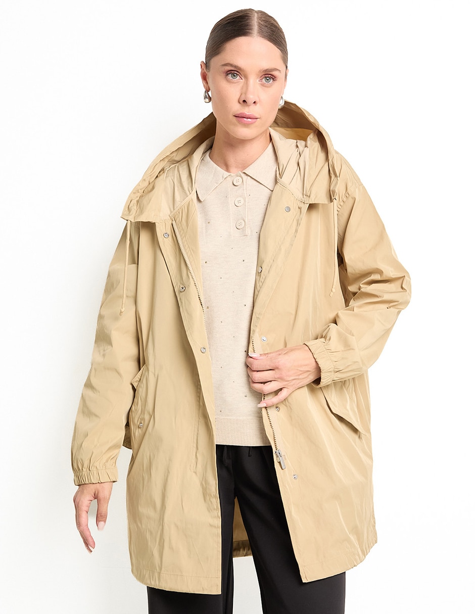 Gabardina con bolsillos para mujer