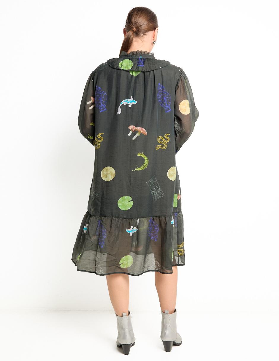 Vestido a la rodilla casual para mujer 2
