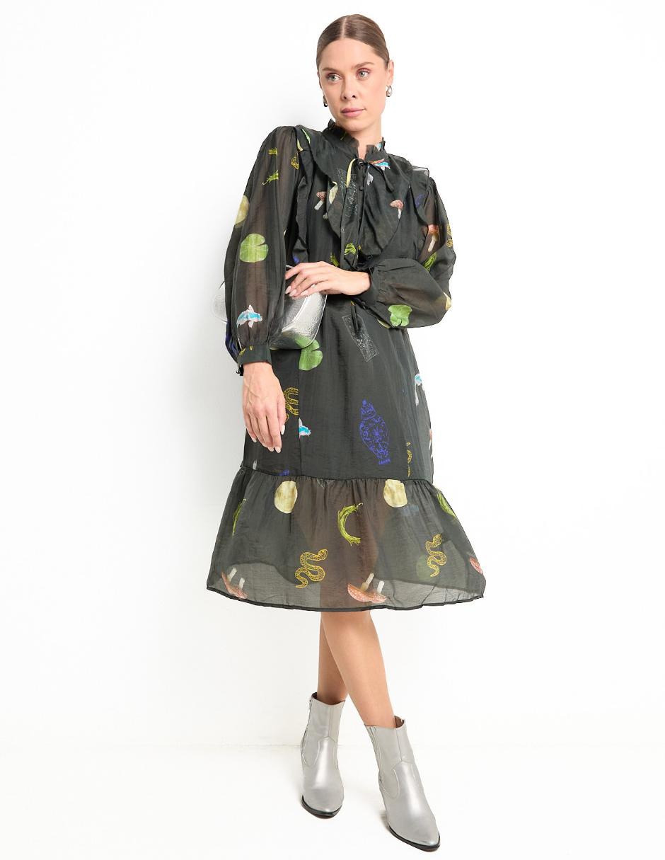Vestido a la rodilla casual para mujer 3