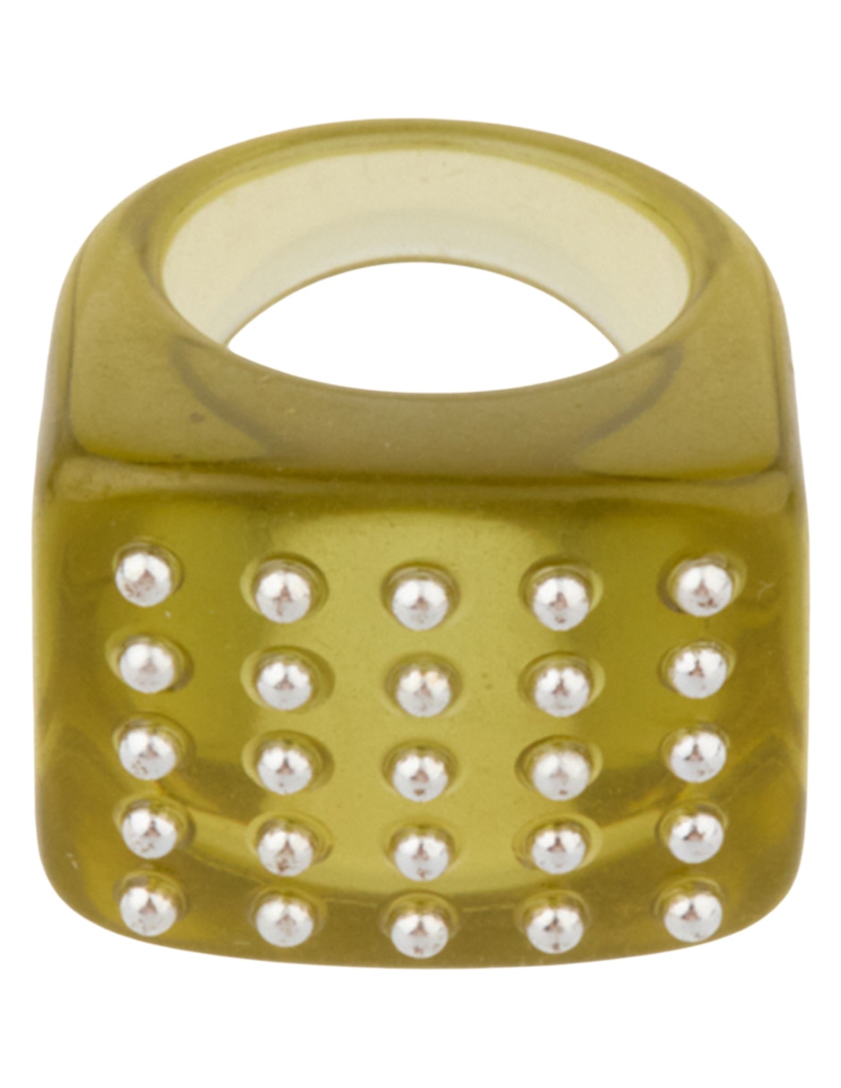 Anillo rectangular brillante