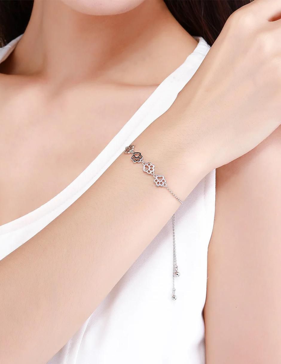 Pulsera de plata P 925 Pets con acabado pulido 2