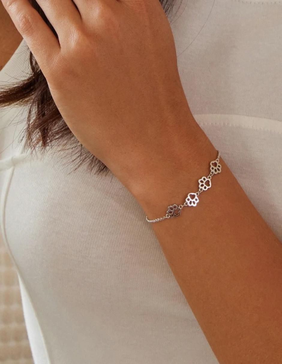 Pulsera de plata P 925 Pets con acabado pulido 3