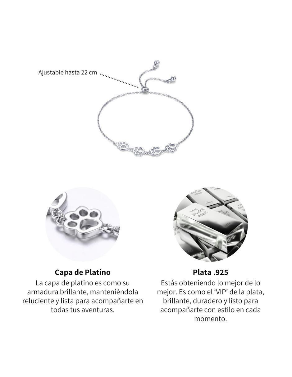 Pulsera de plata P 925 Pets con acabado pulido 4