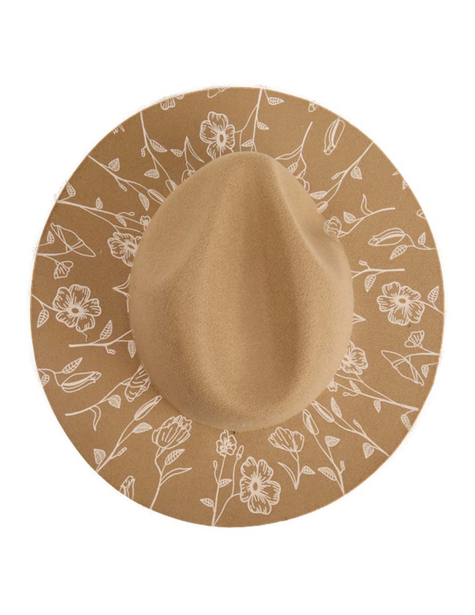 Sombrero ala mediana estampado floral