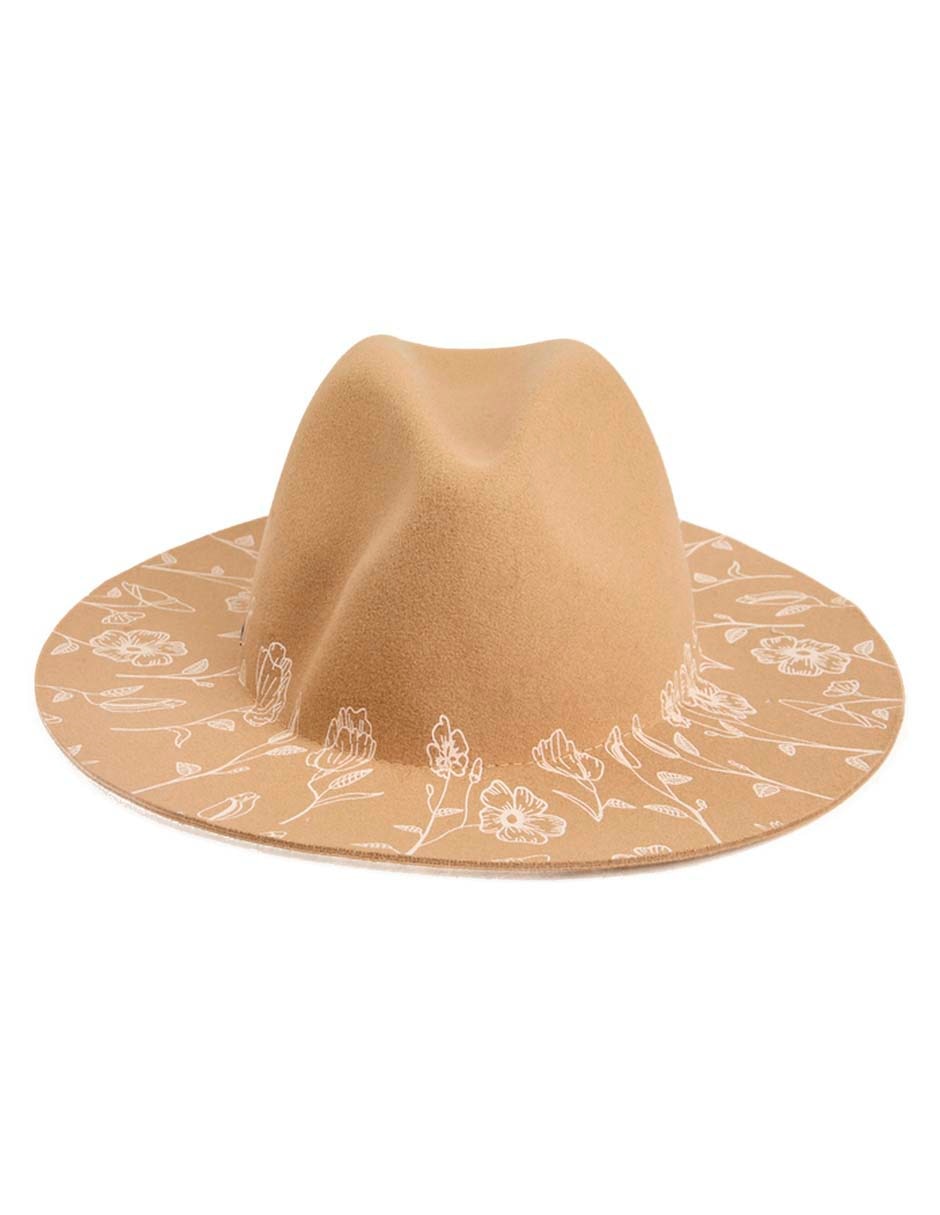 Sombrero ala mediana estampado floral 2