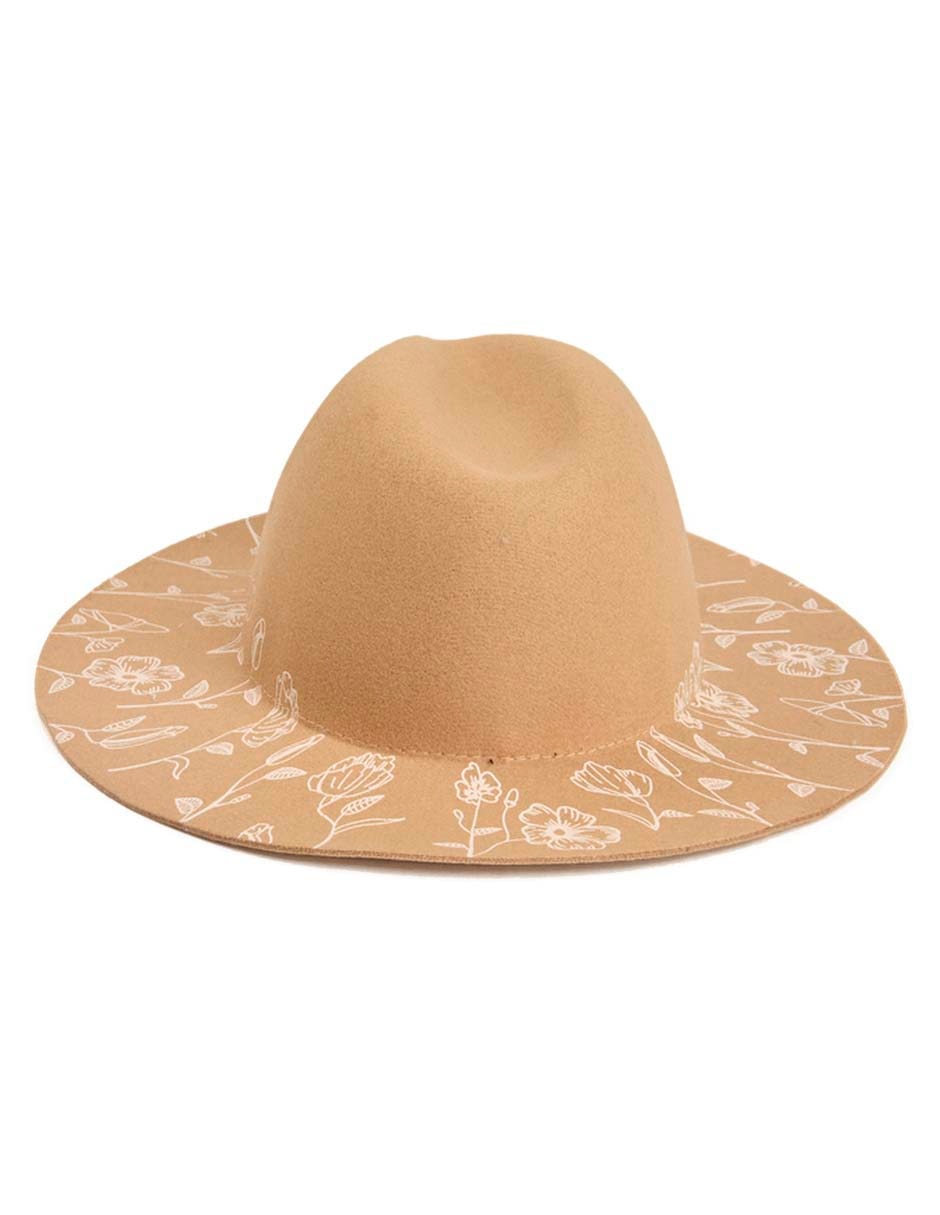 Sombrero ala mediana estampado floral 3