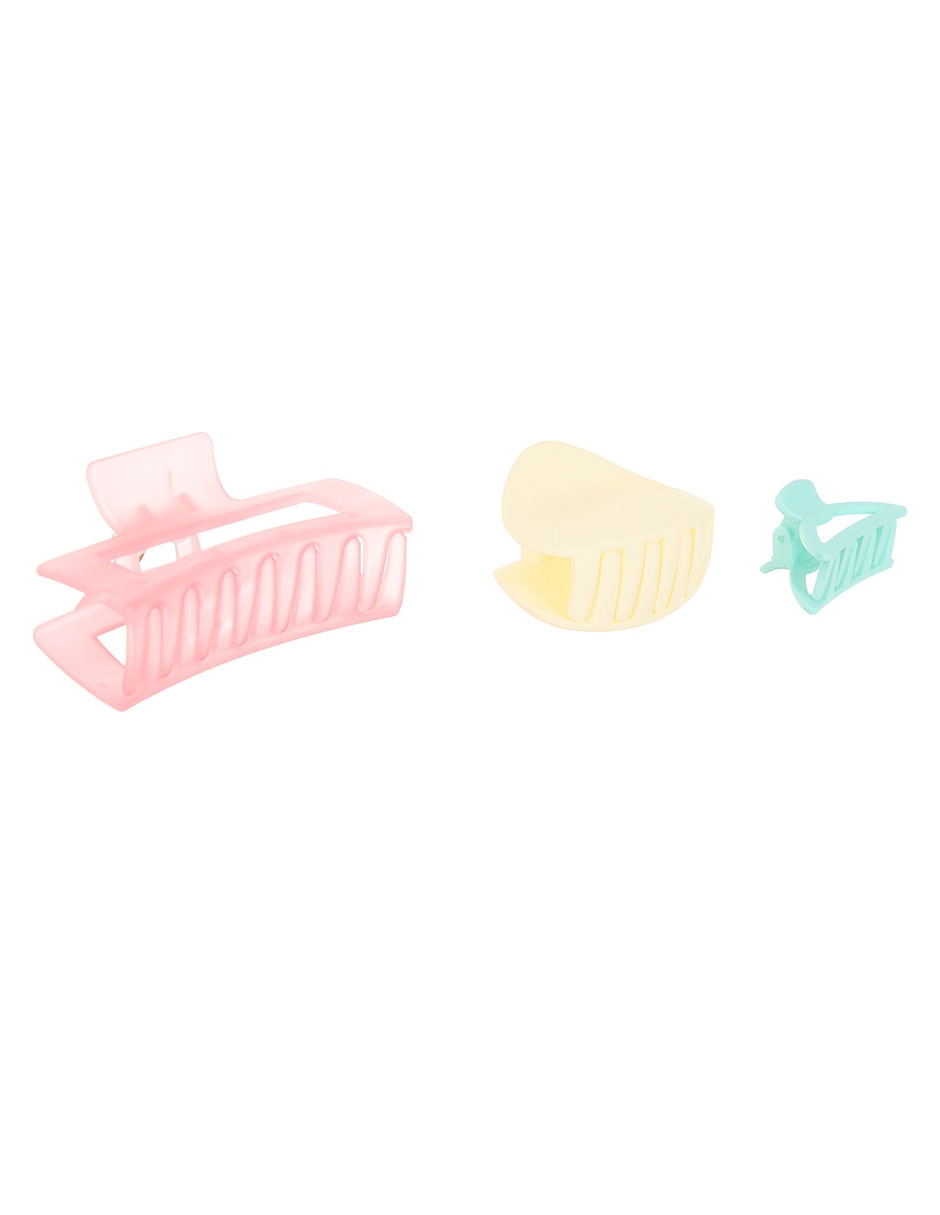 Set de pinzas para el cabello de plástico