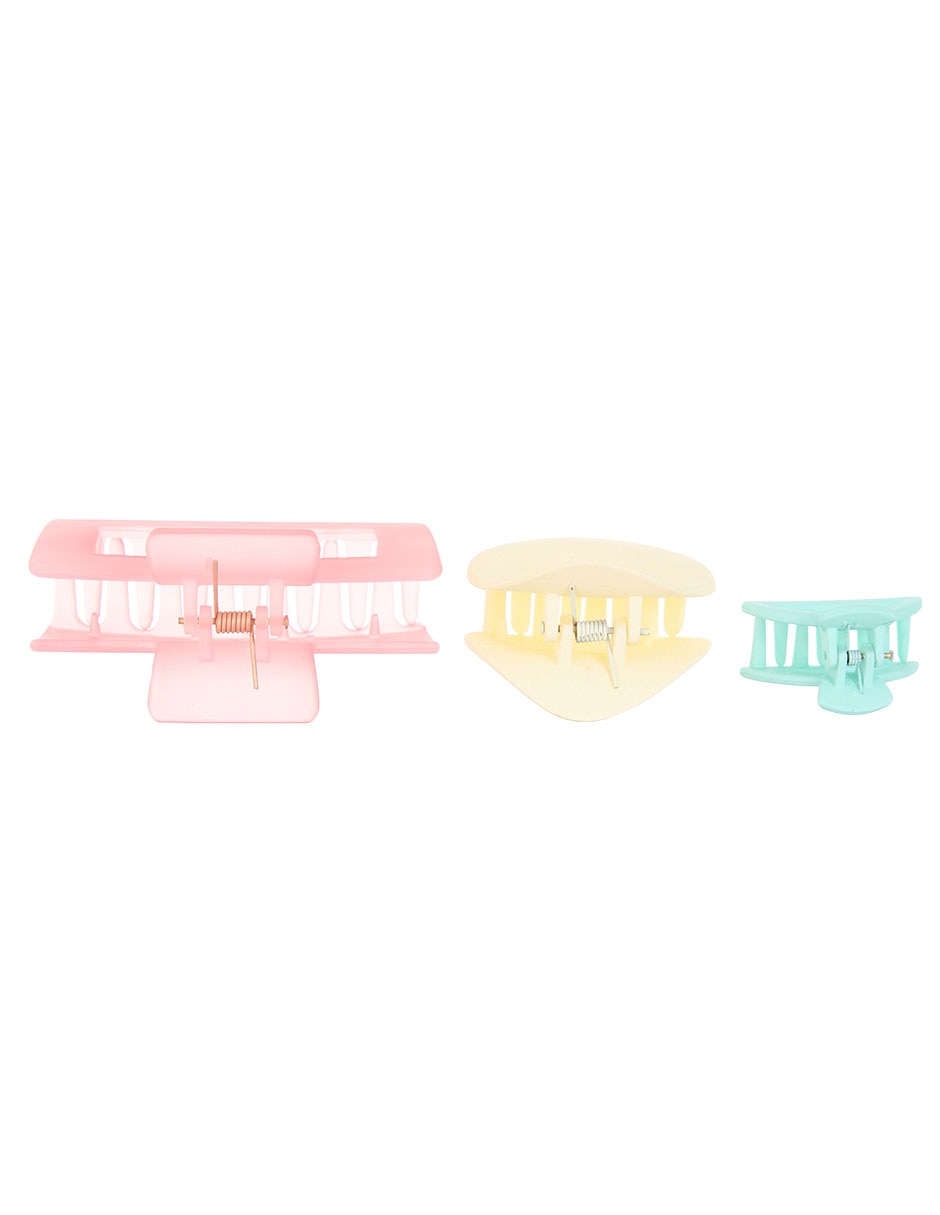 Set de pinzas para el cabello de plástico