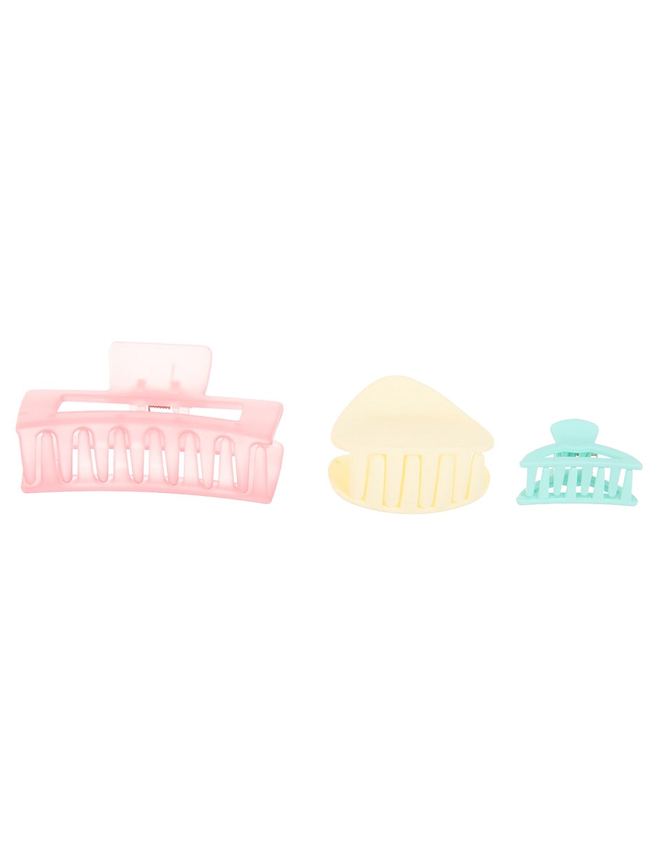 Set de pinzas para el cabello de plástico