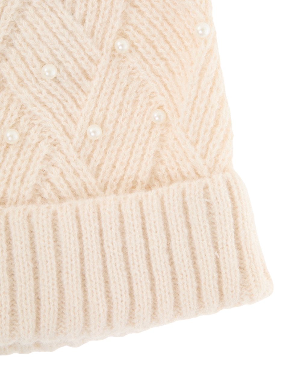 Set bufanda gorro con pedrería de mujer 4