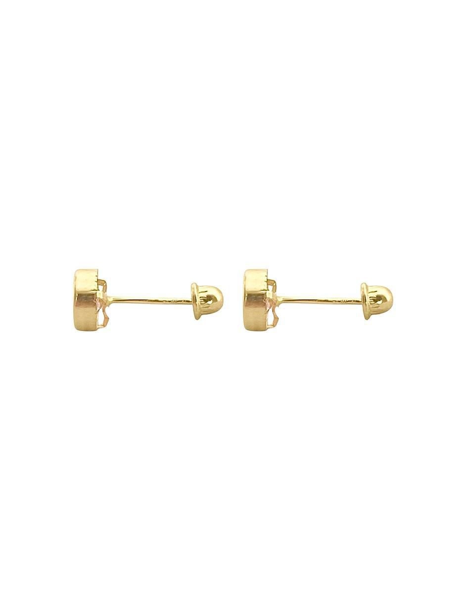 Broqueles de estrella de oro con acabado brillante zirconia 5