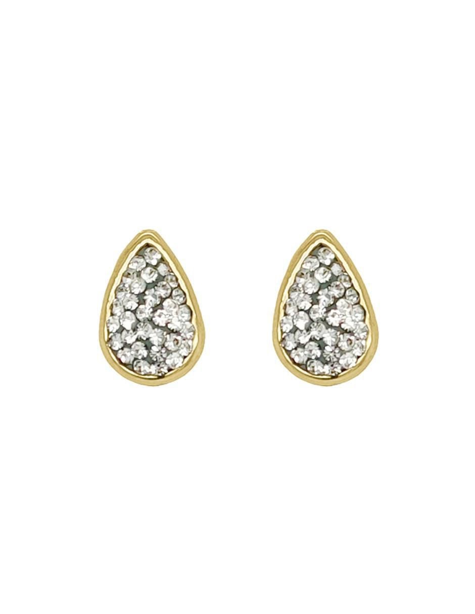 Broqueles de gota de oro con acabado brillante zirconia Broqueles de gota de oro con acabado brillante zirconia