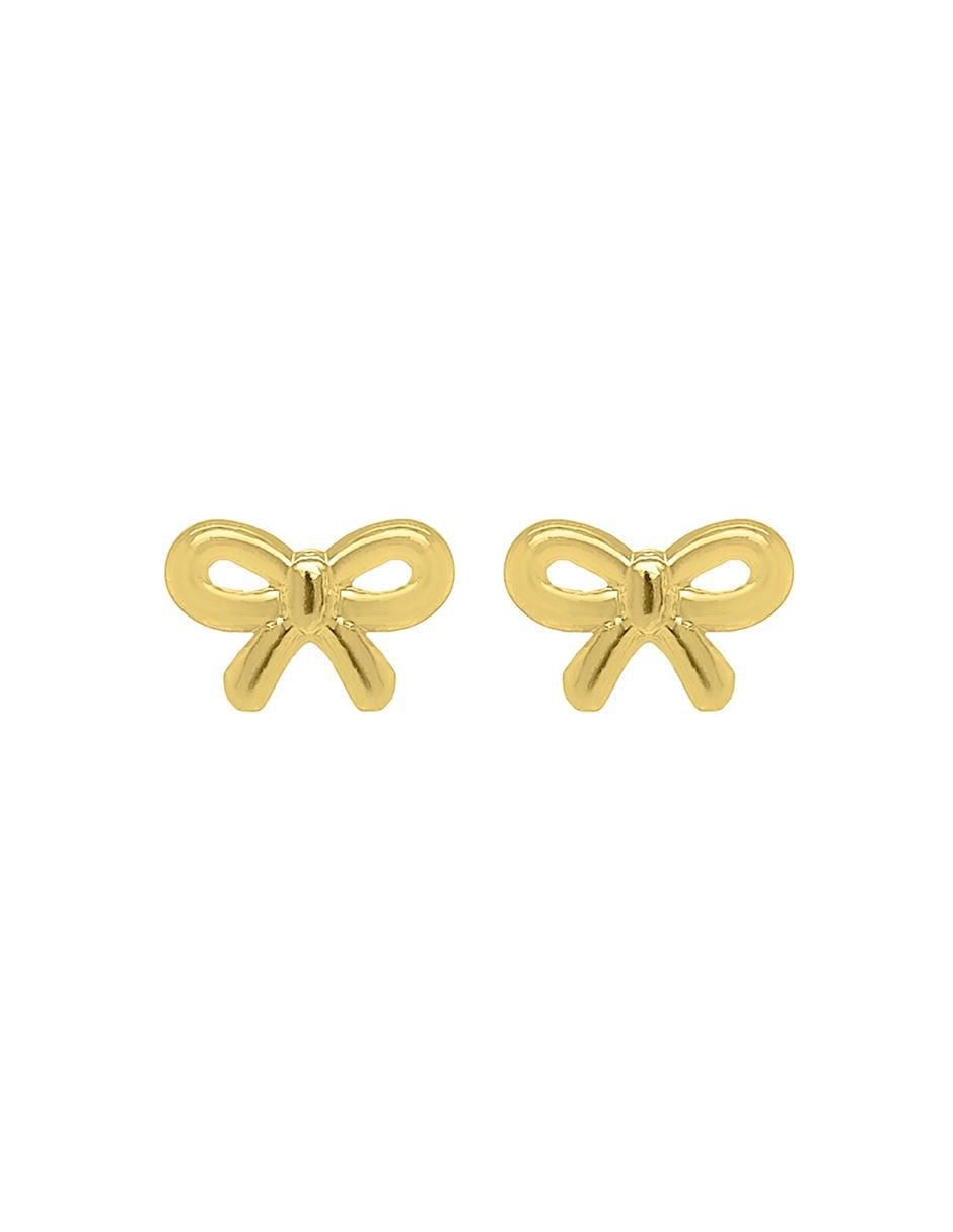 Broqueles de moño de oro