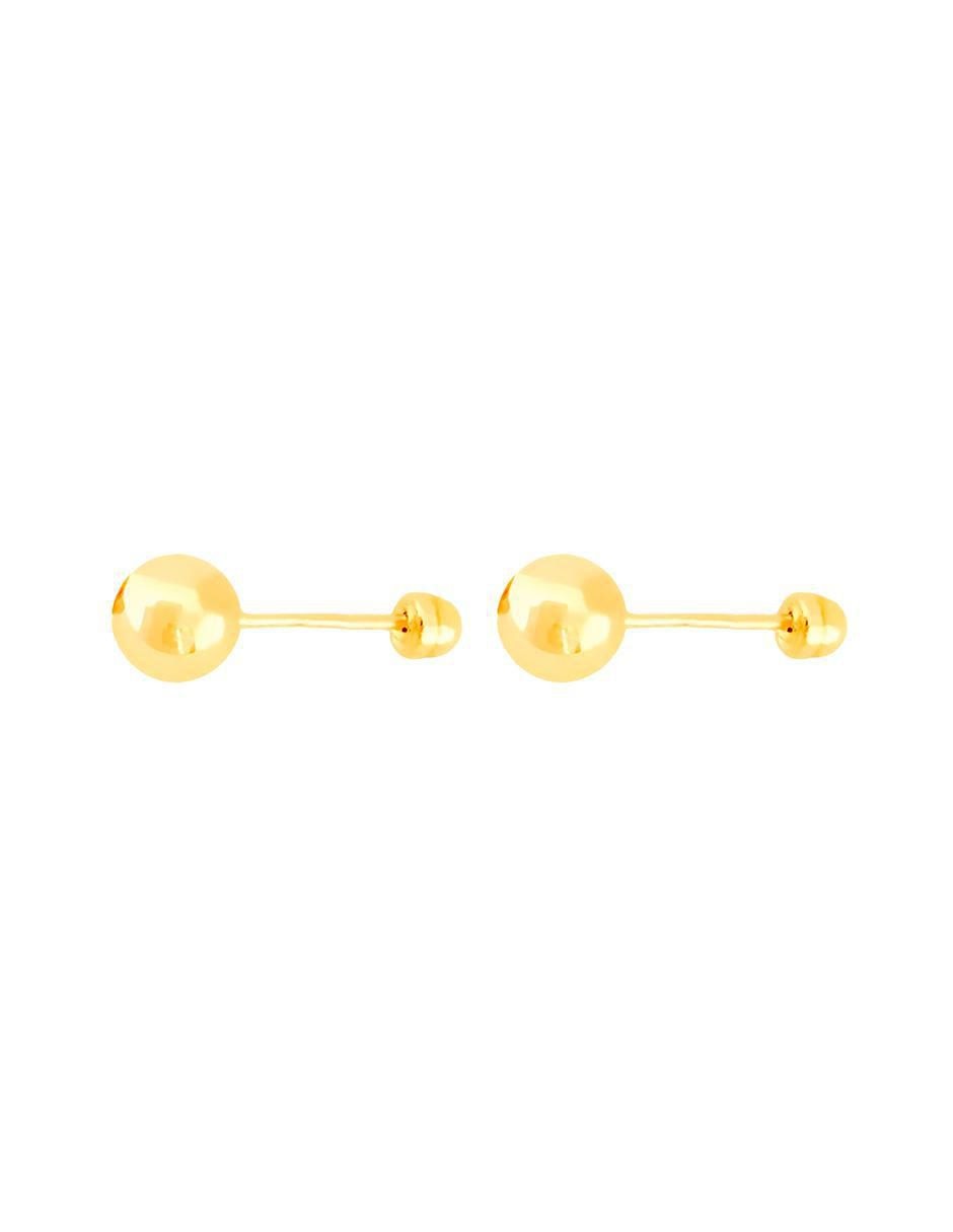Broqueles de esfera de oro con acabado brillante 4
