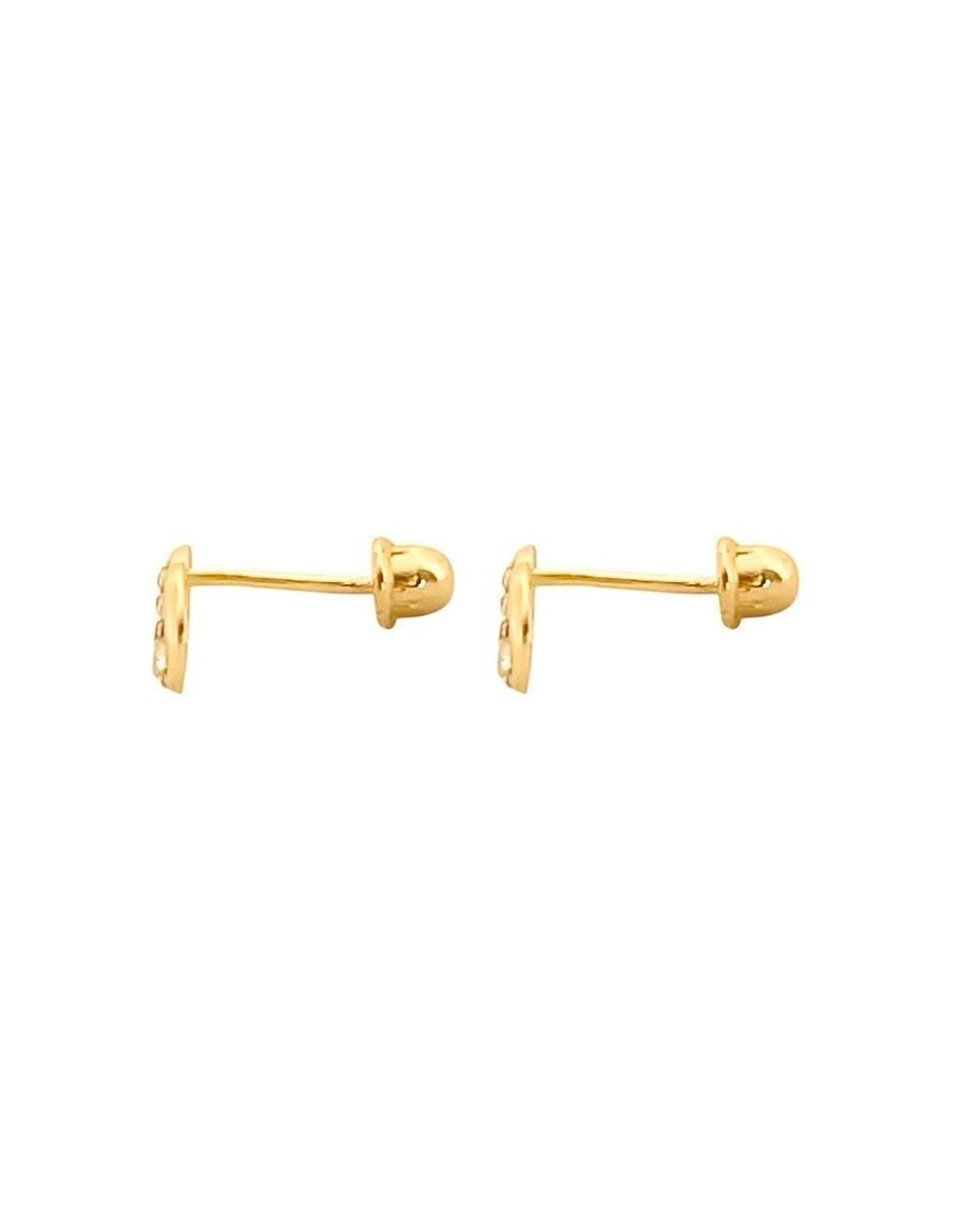 Broqueles de infinito de oro con acabado brillante zirconia 5